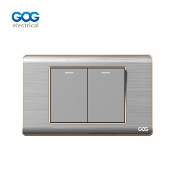 A20-008/009/010/011 Stainless Steel 2 Gang Switch
