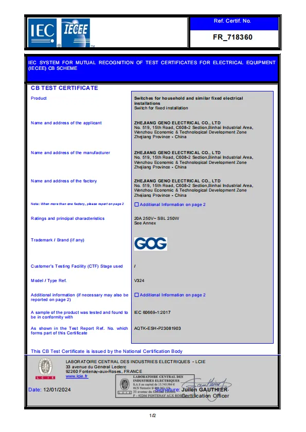 CB Certification