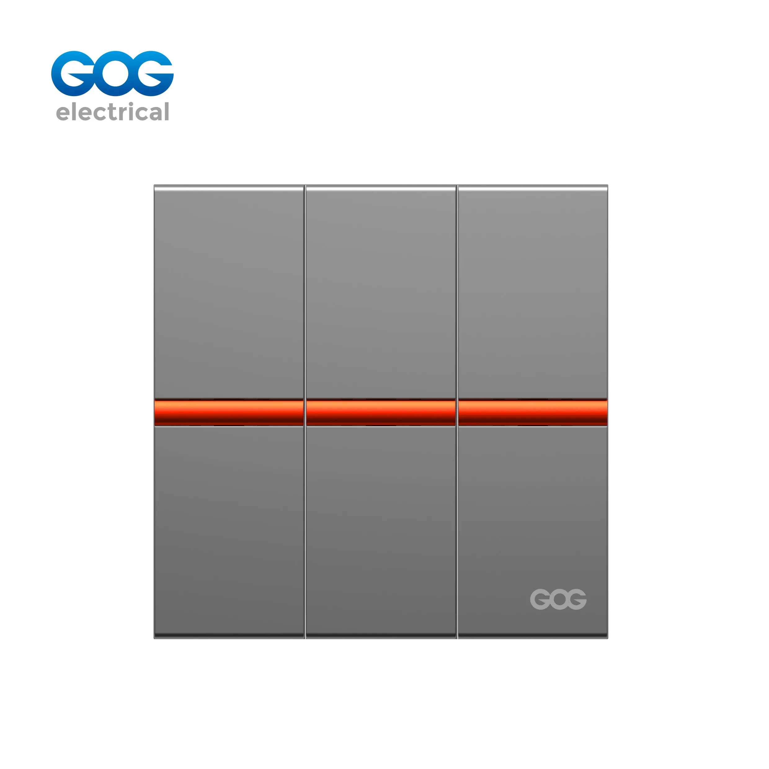r11305-r11306-ultra-thin-skin-feel-pc-wall-switch-3-gang-gray R11305/R11306 Ultra-Thin Skin Feel PC Wall Switch 3 Gang
