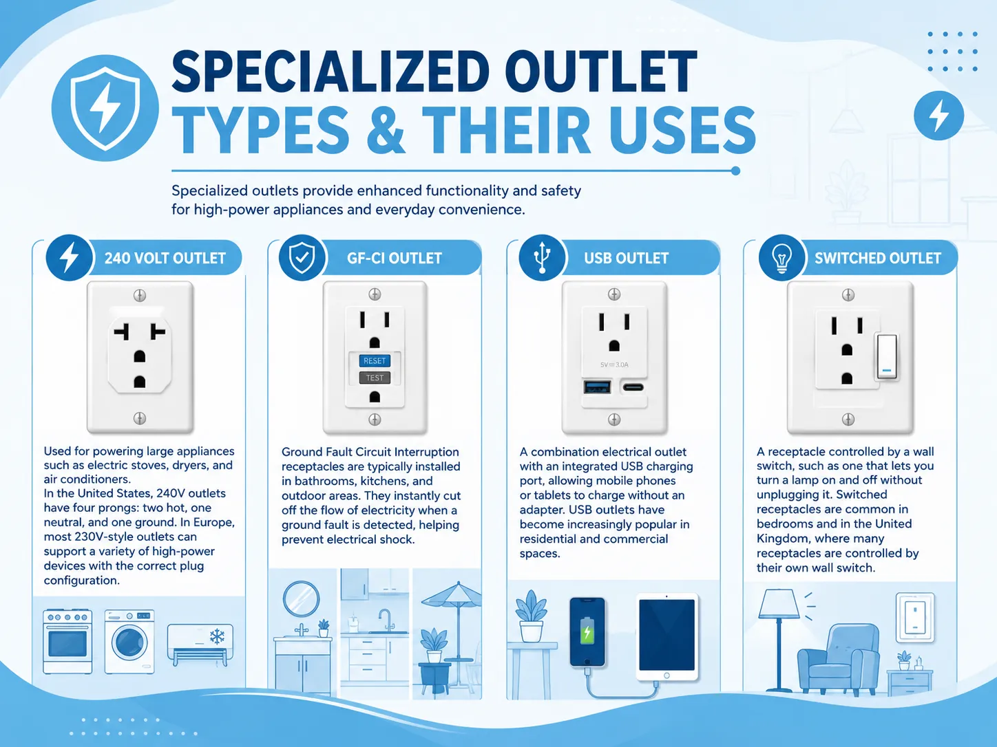 Specialized Outlet Types Their Uses