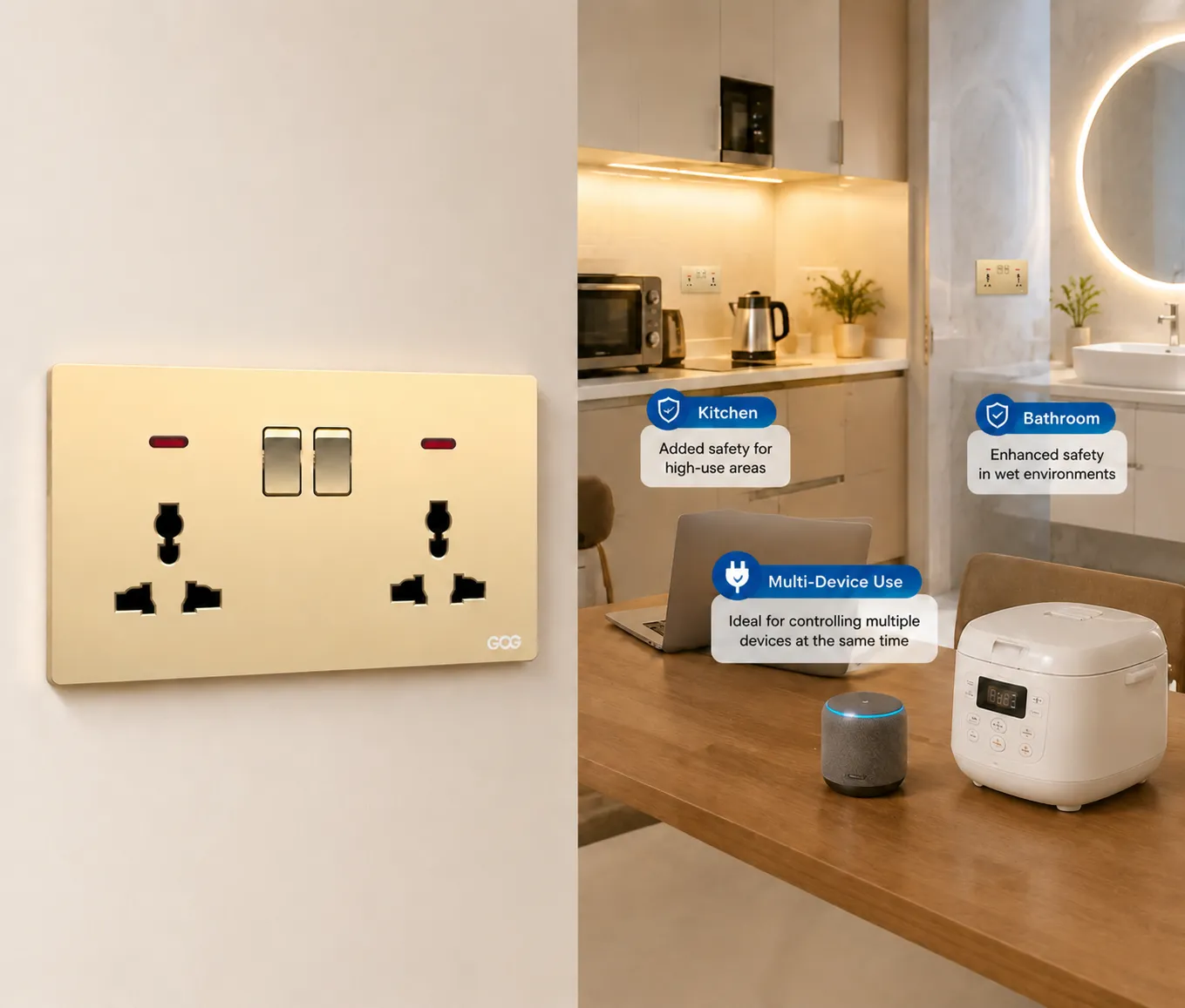 Double Switch Socket Applications