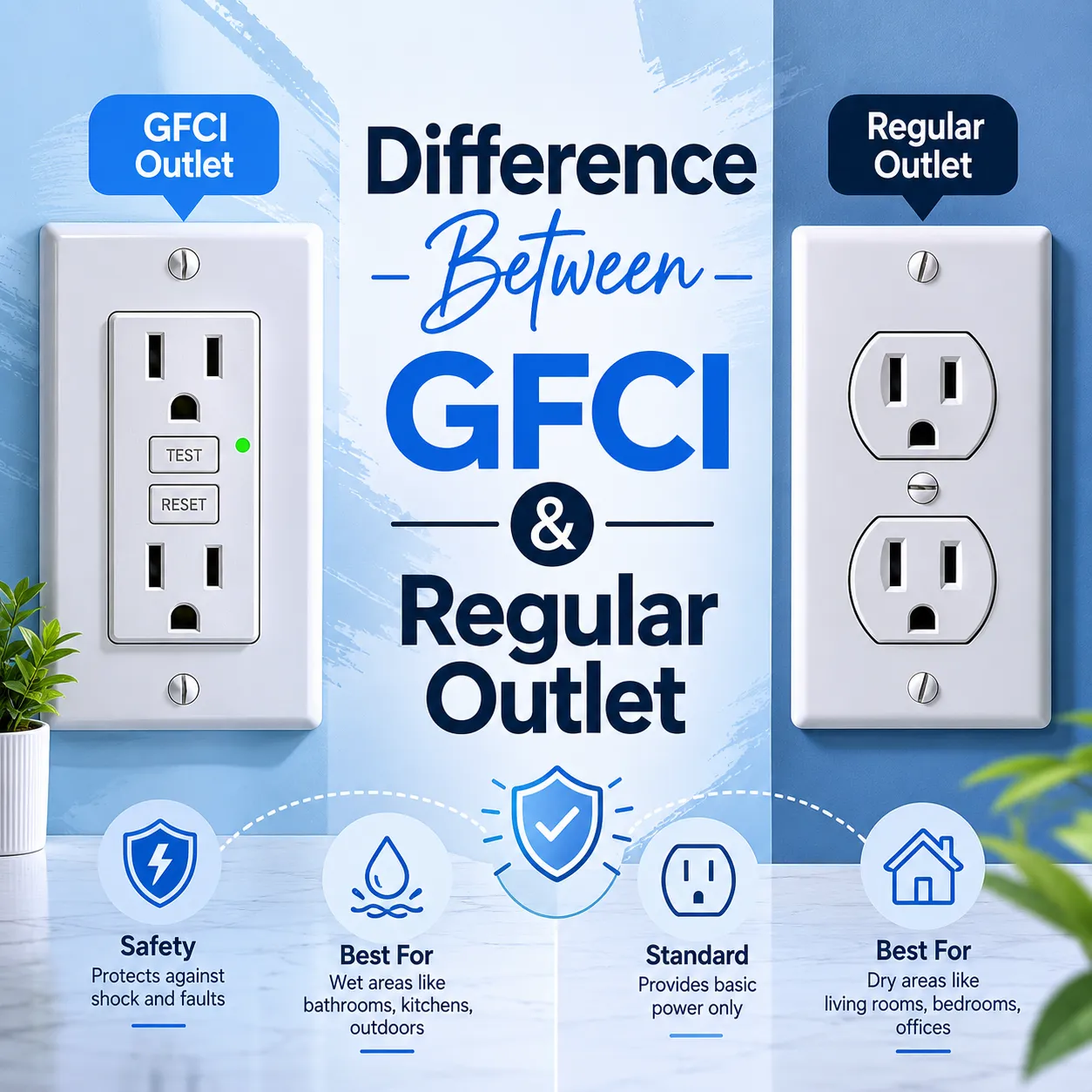 Difference Between GFCI and Regular Outlet