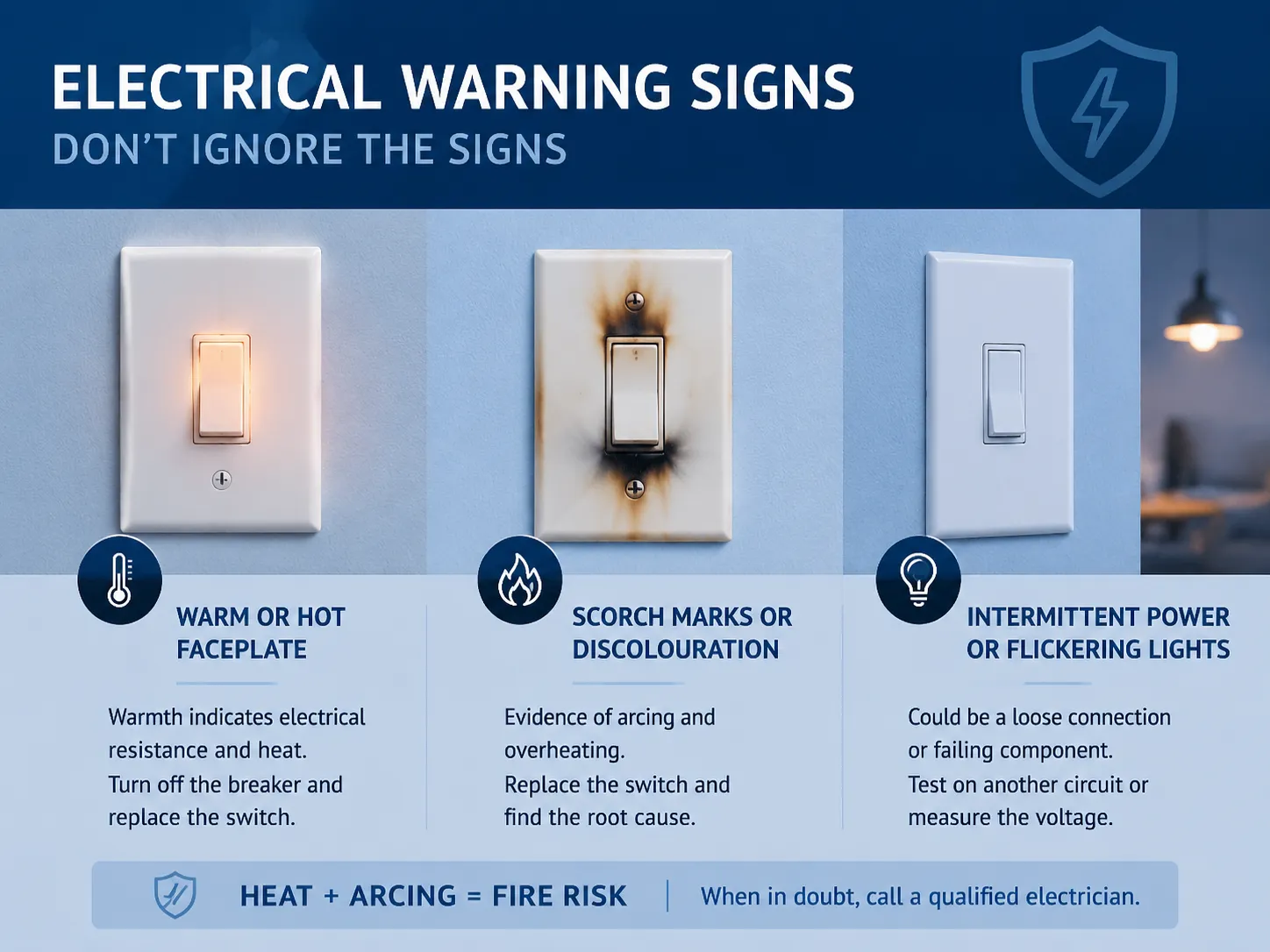 Electrical Symptoms Heat, Arcing, and Intermittent Power