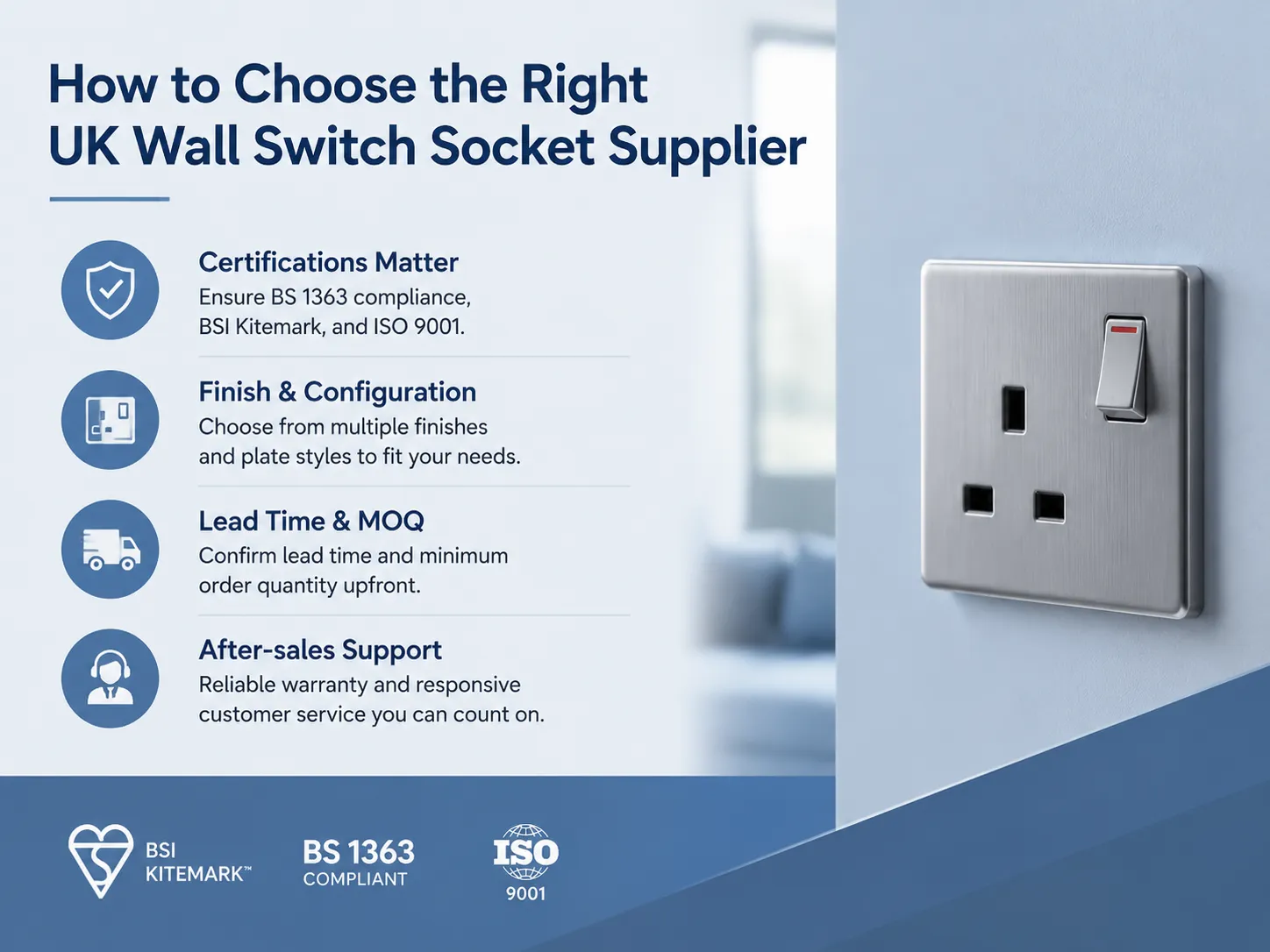 How to Choose the Right UK Wall Switch Socket Supplier
