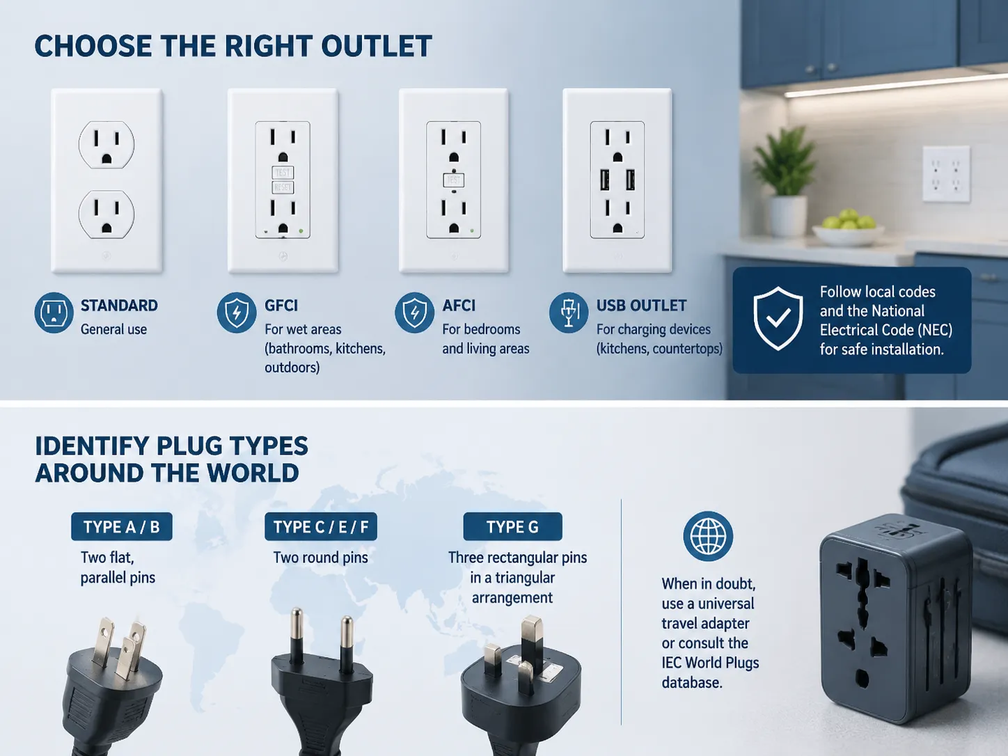 How to Identify a Plug Type and Choose the Right Outlet