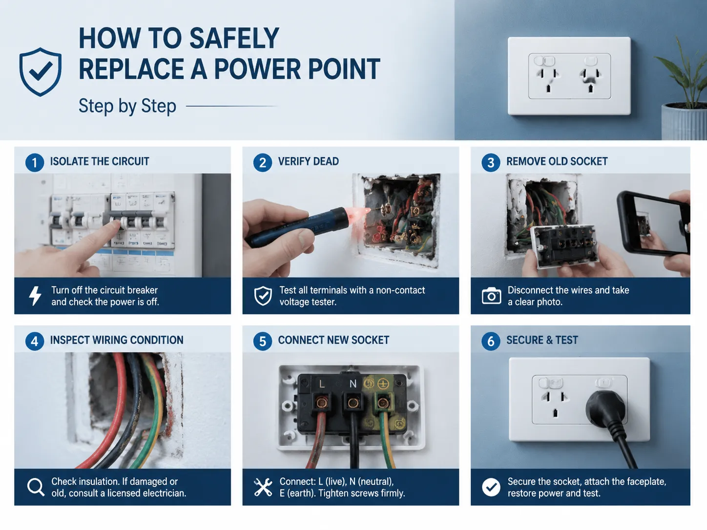 How to Safely Replace a Power Point