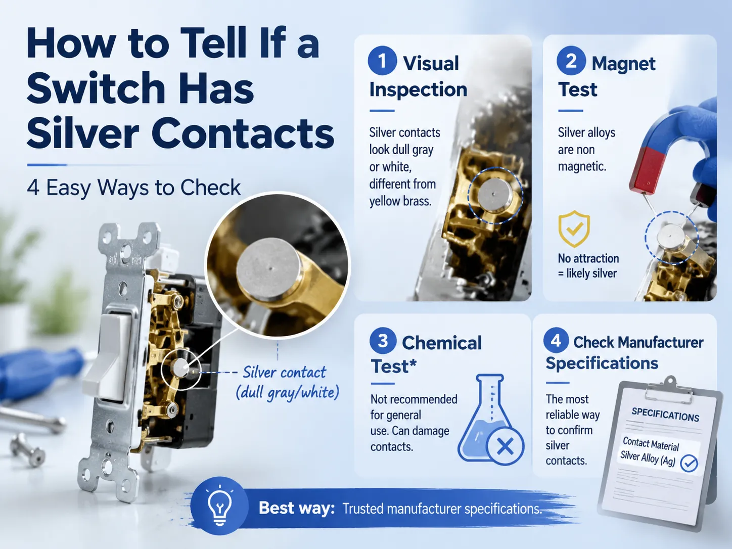 How to Tell If a Switch Has Silver Contacts