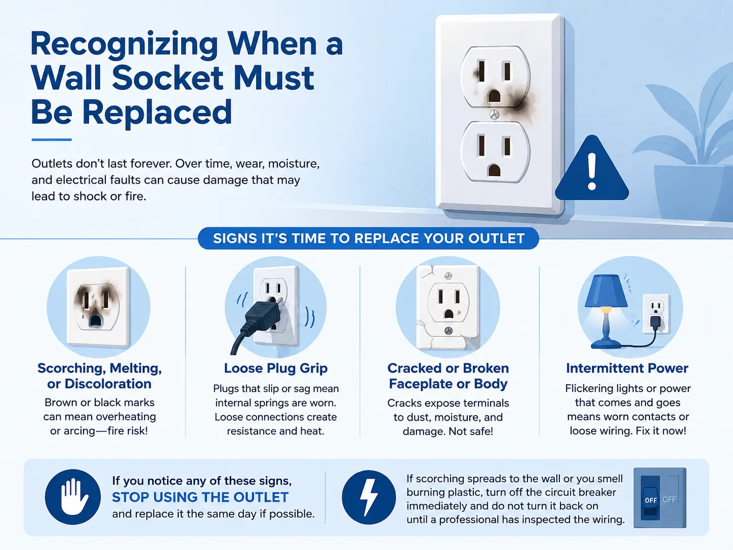 Recognizing When a Wall Socket Must Be Replaced