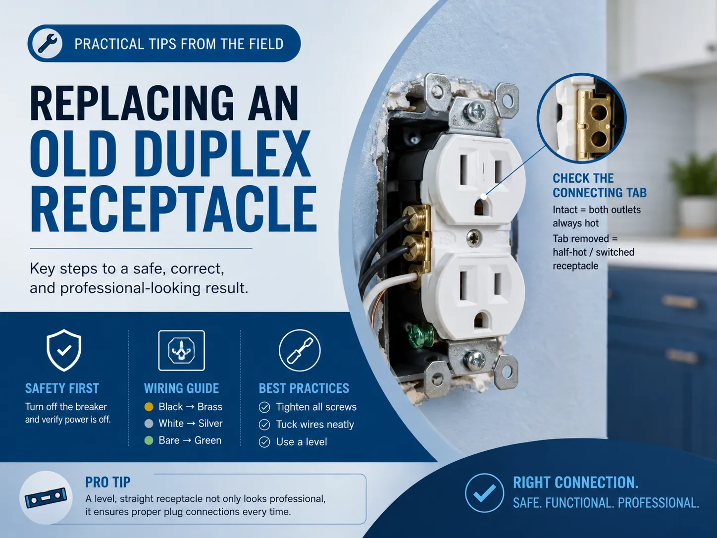 Replacing an Old Duplex Receptacle Practical Tips from the Fieldpng