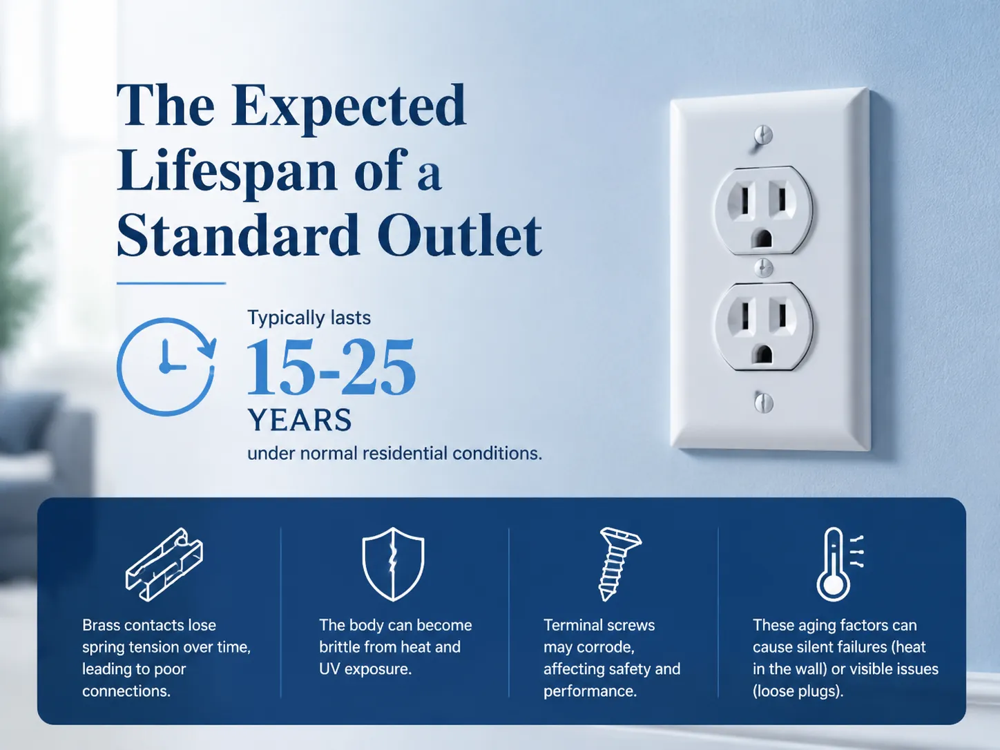 The Expected Lifespan of a Standard Outlet