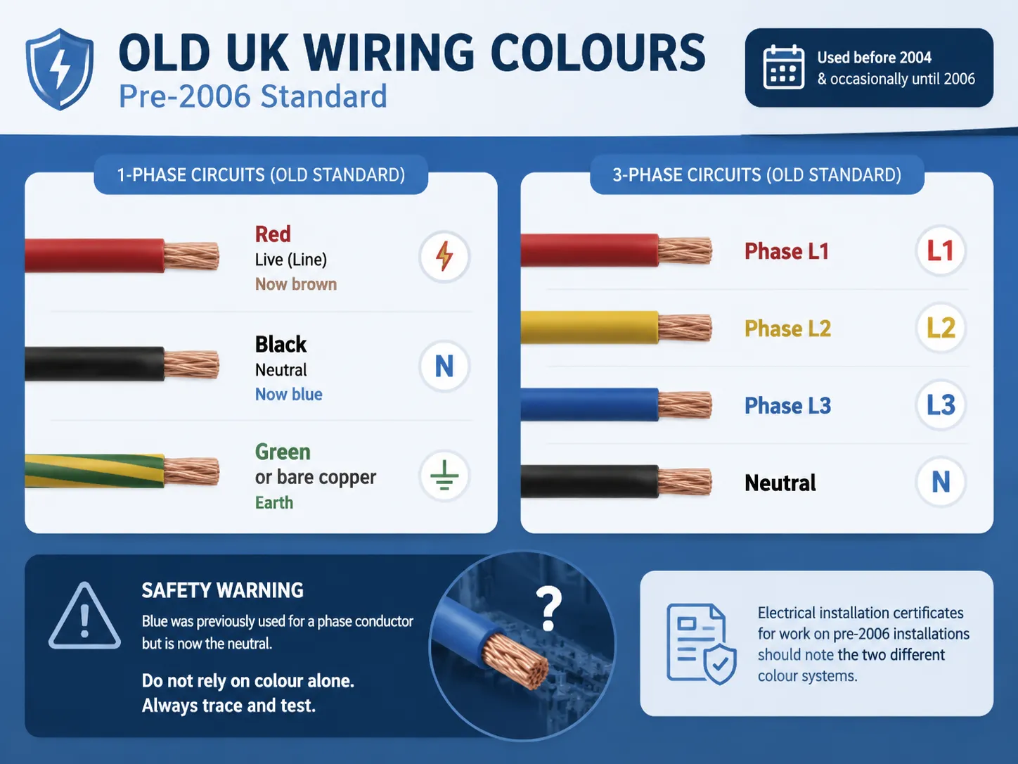 The Old UK Wiring Colours Pre‑2006 Standard