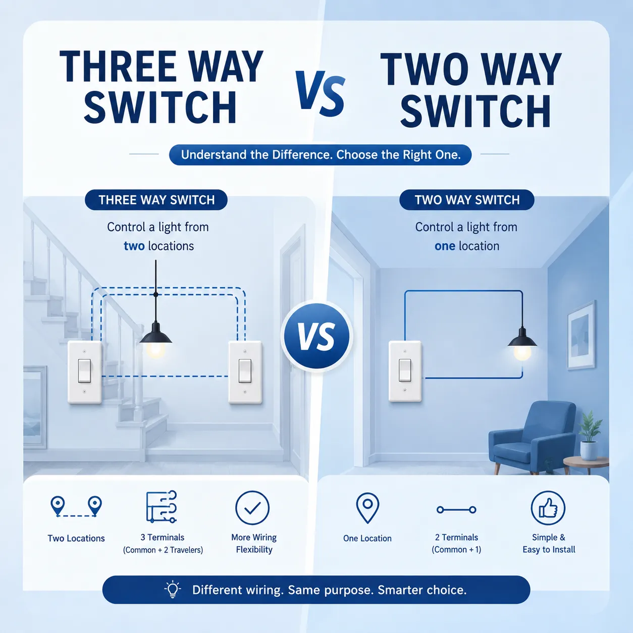 Three Way Switch vs Two Way