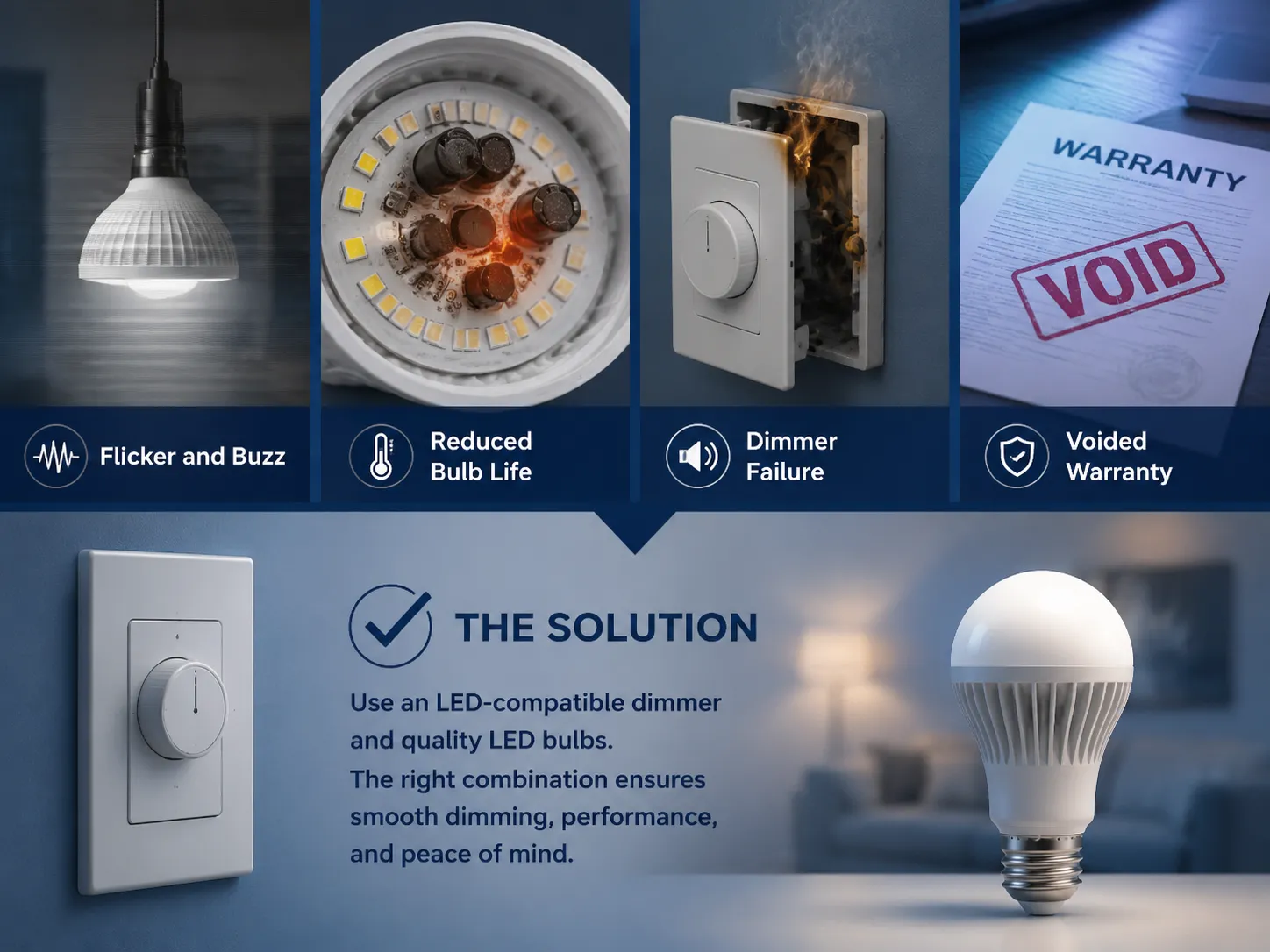 What Happens If You Use a Non‑Compatible Dimmer with LED Bulbs