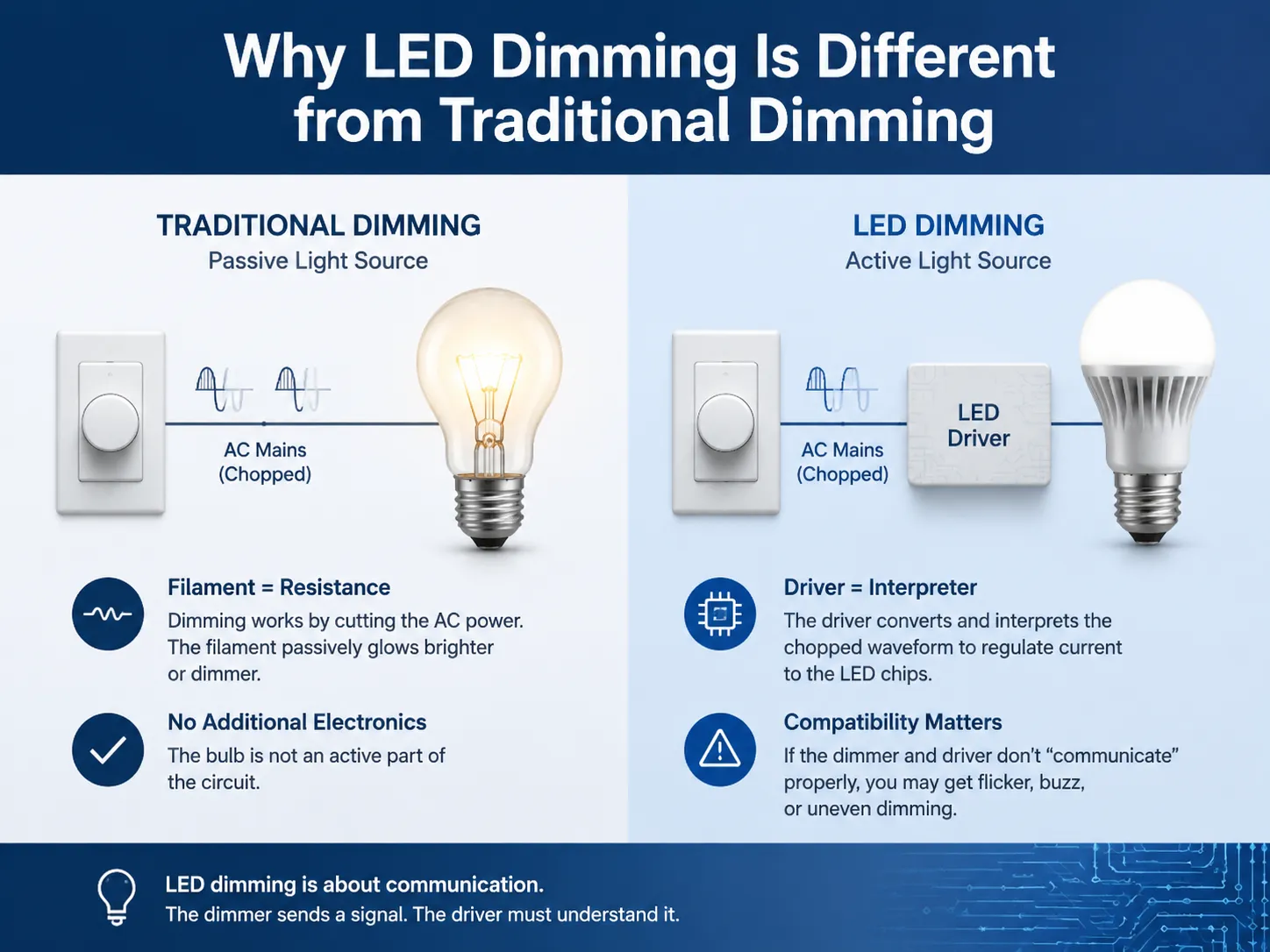 Why LED Dimming Is Different from Traditional Dimming