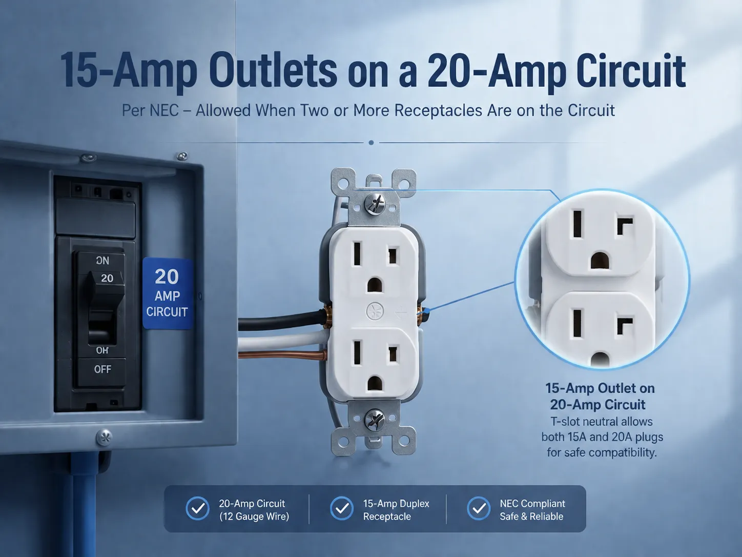 Can You Put 15‑Amp Outlets on a 20‑Amp Circuit