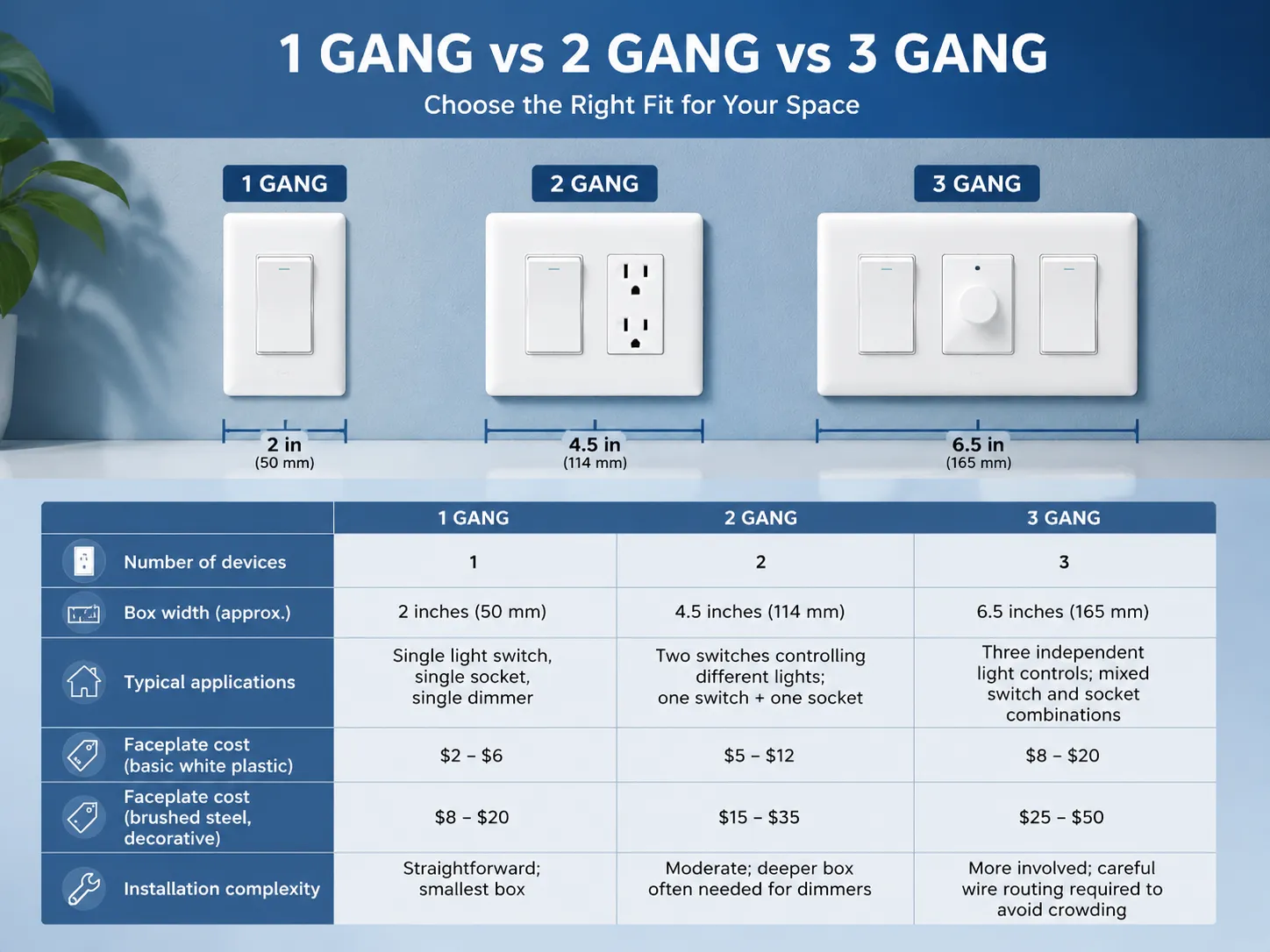 Comparing the Three Common Gang Sizes