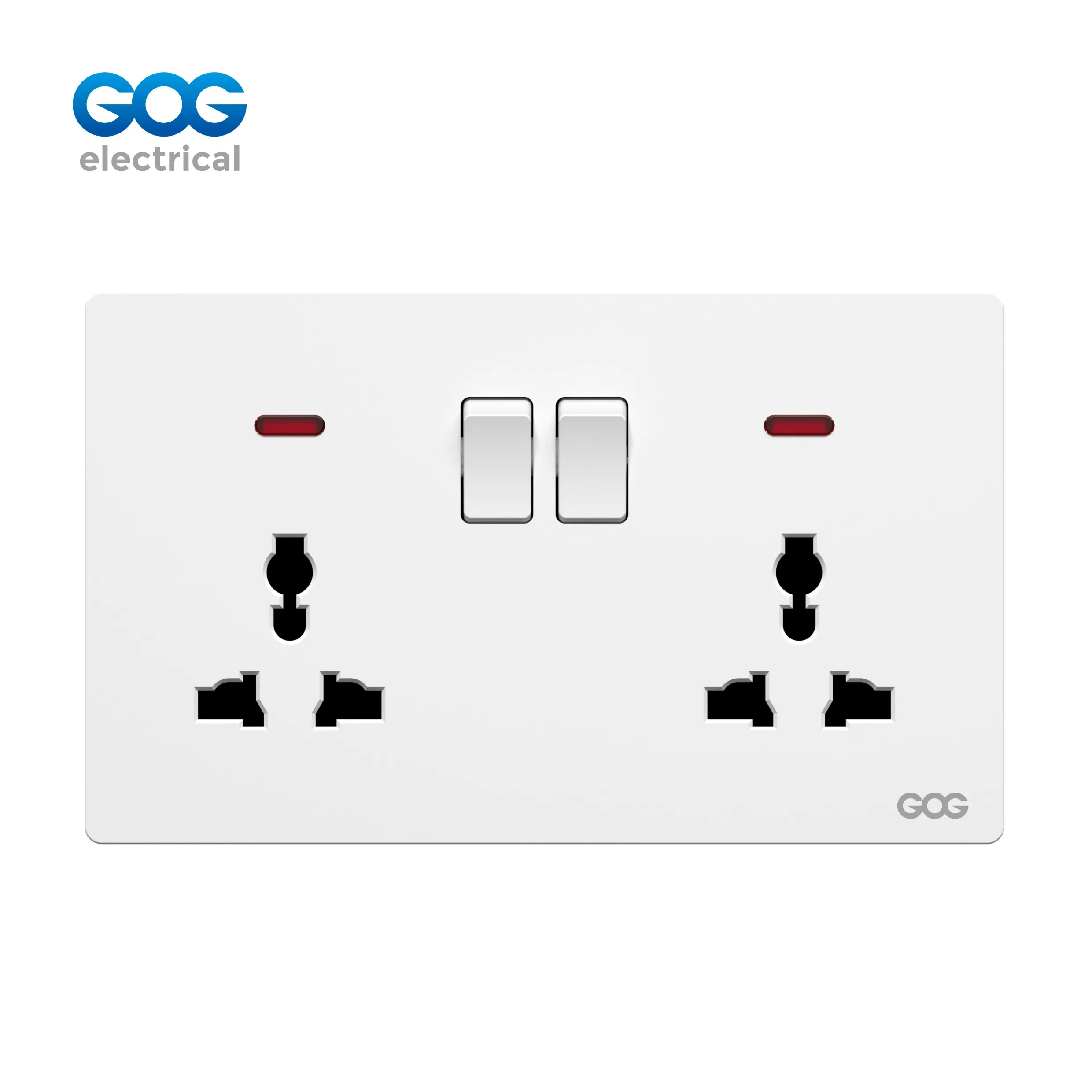 DN70 Series 13A Double MF Switched Socket with Neon DN70 Series 13A Double MF Switched Socket with Neon