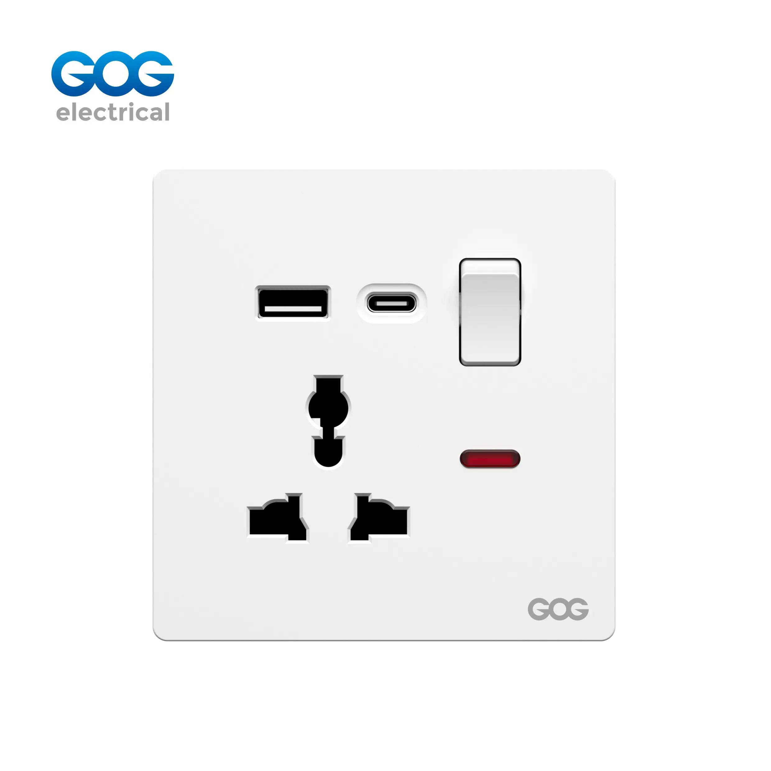 DN70 Series 13A Electrical Socket with Switch and USB Type-C DN70 Series 13A Electrical Socket with Switch and USB Type-C