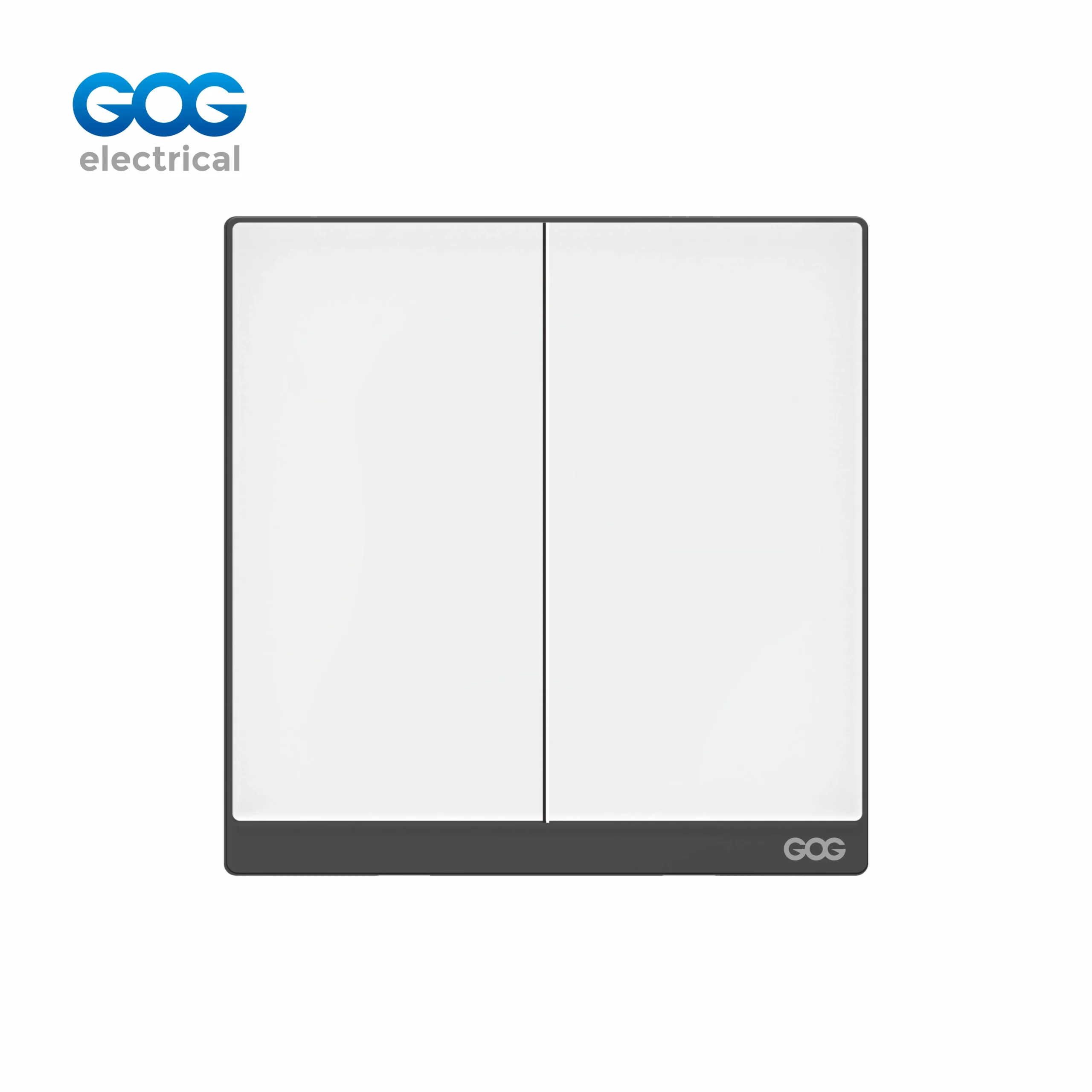 DN71 Series 2 Gang Ultra Slim Glass Wall Switch