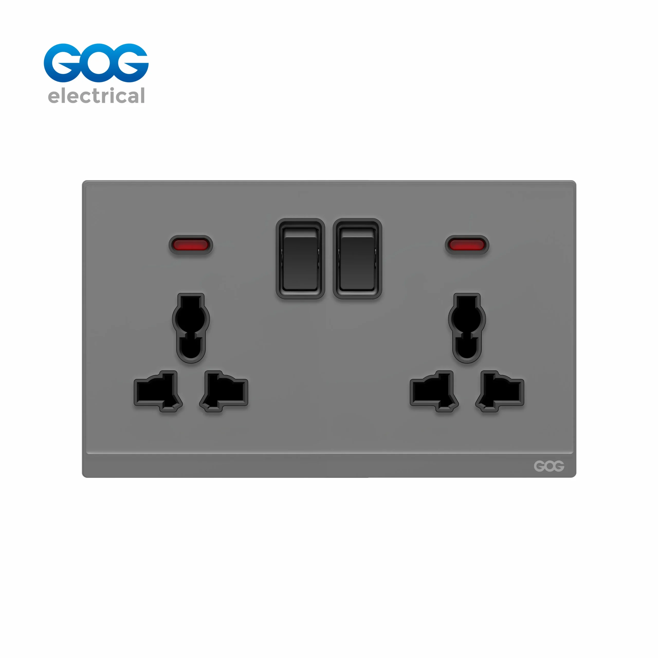 DN71 series glass socket wholesale DN71 Series 13A British Standard Glass Double MF Switched Socket