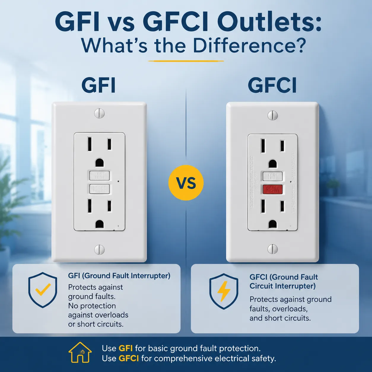 GFI vs GFCI Outlets