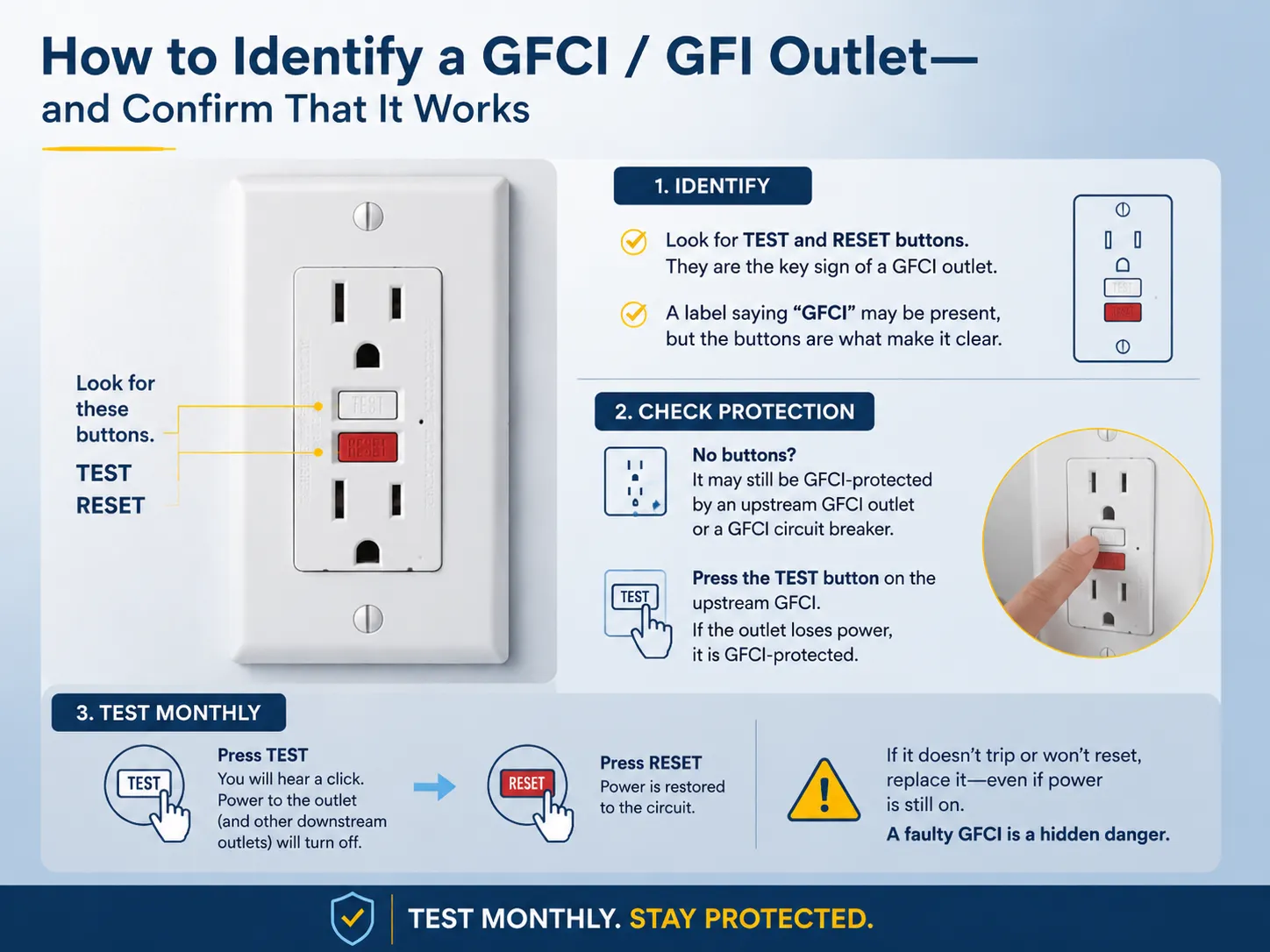How to Identify a GFCI GFI Outlet