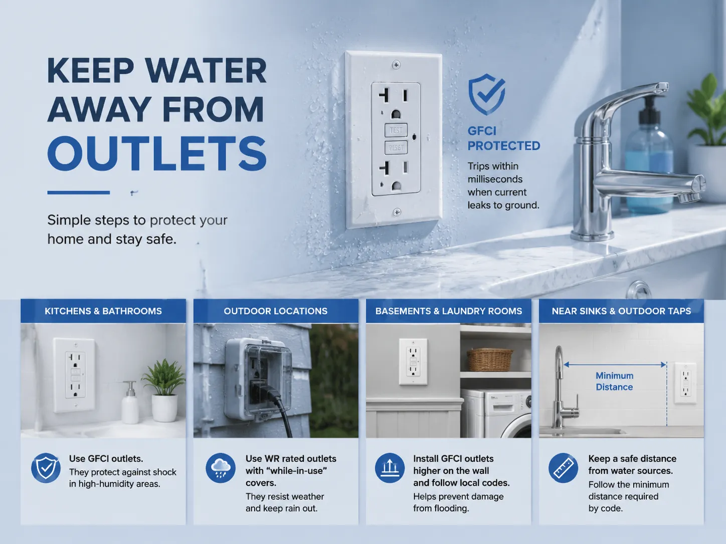 How to Prevent Water from Entering an Outlet