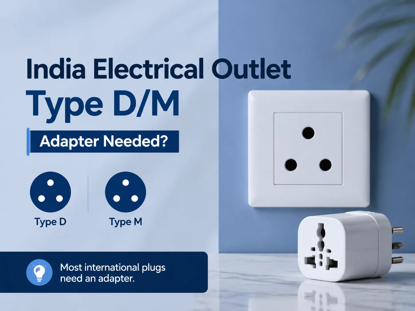 India Electrical Outlet – Type D M, Adapter