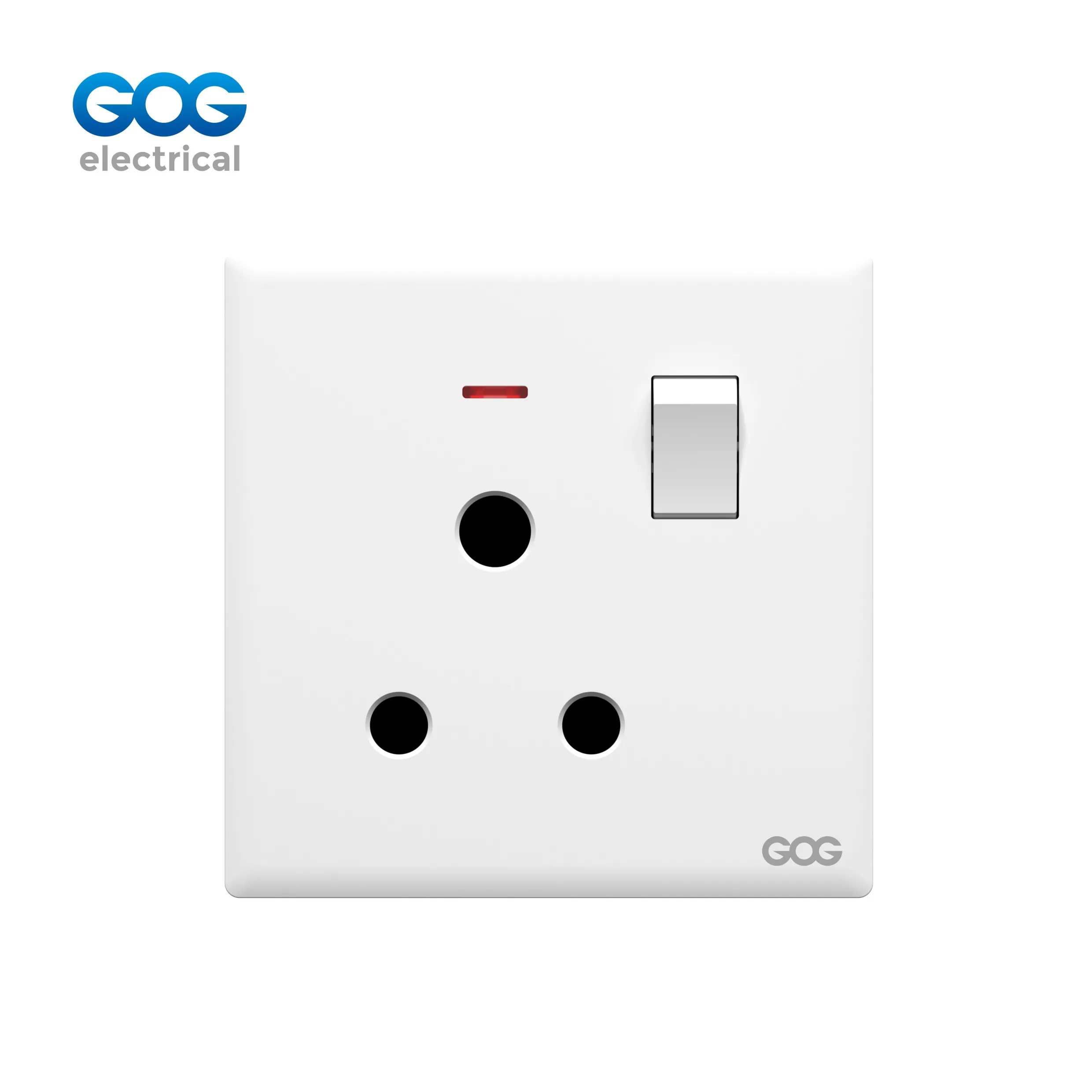 R12 Series 15A British Standard Round Pin Switched Socket with Neon