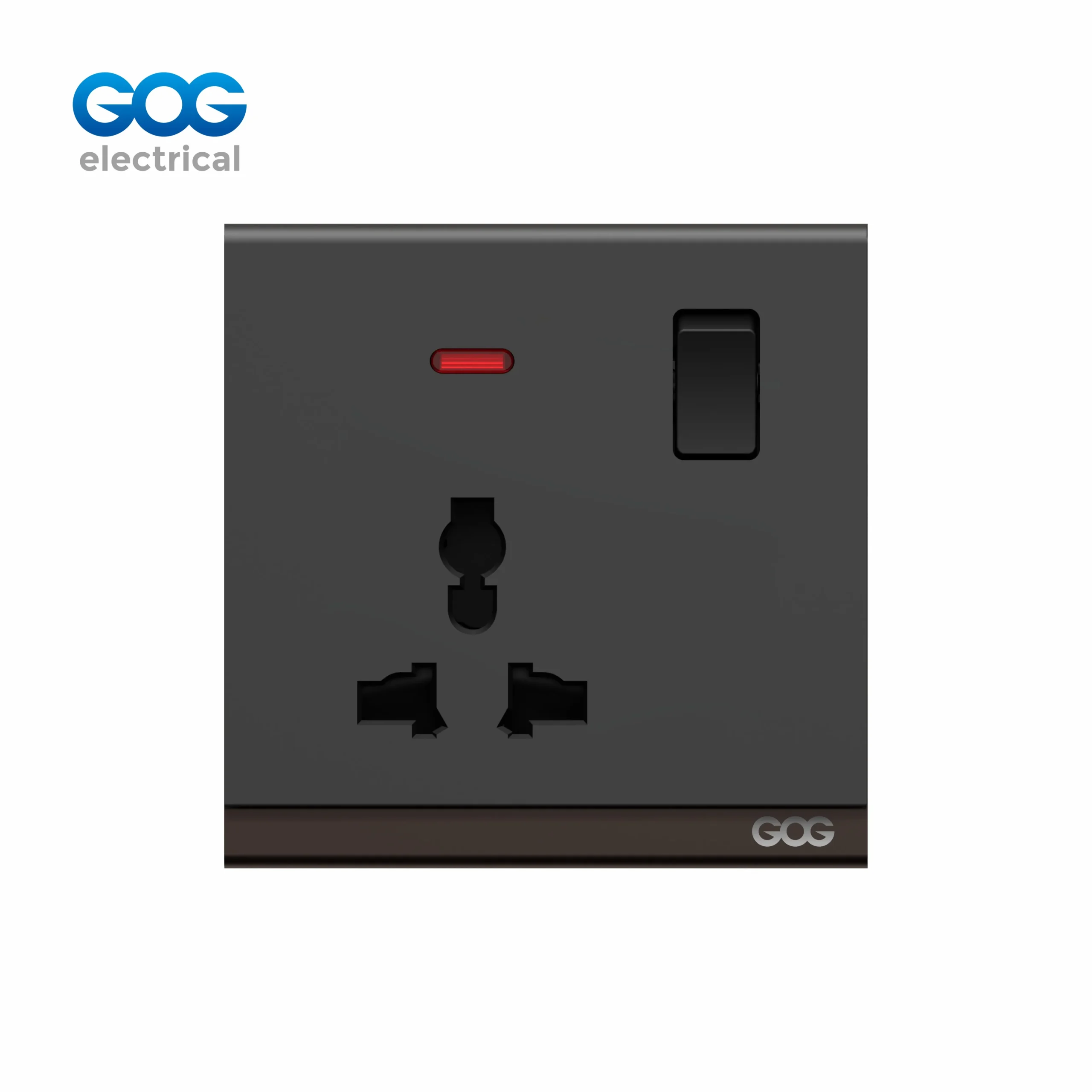 R16407M gold gray black switched socket