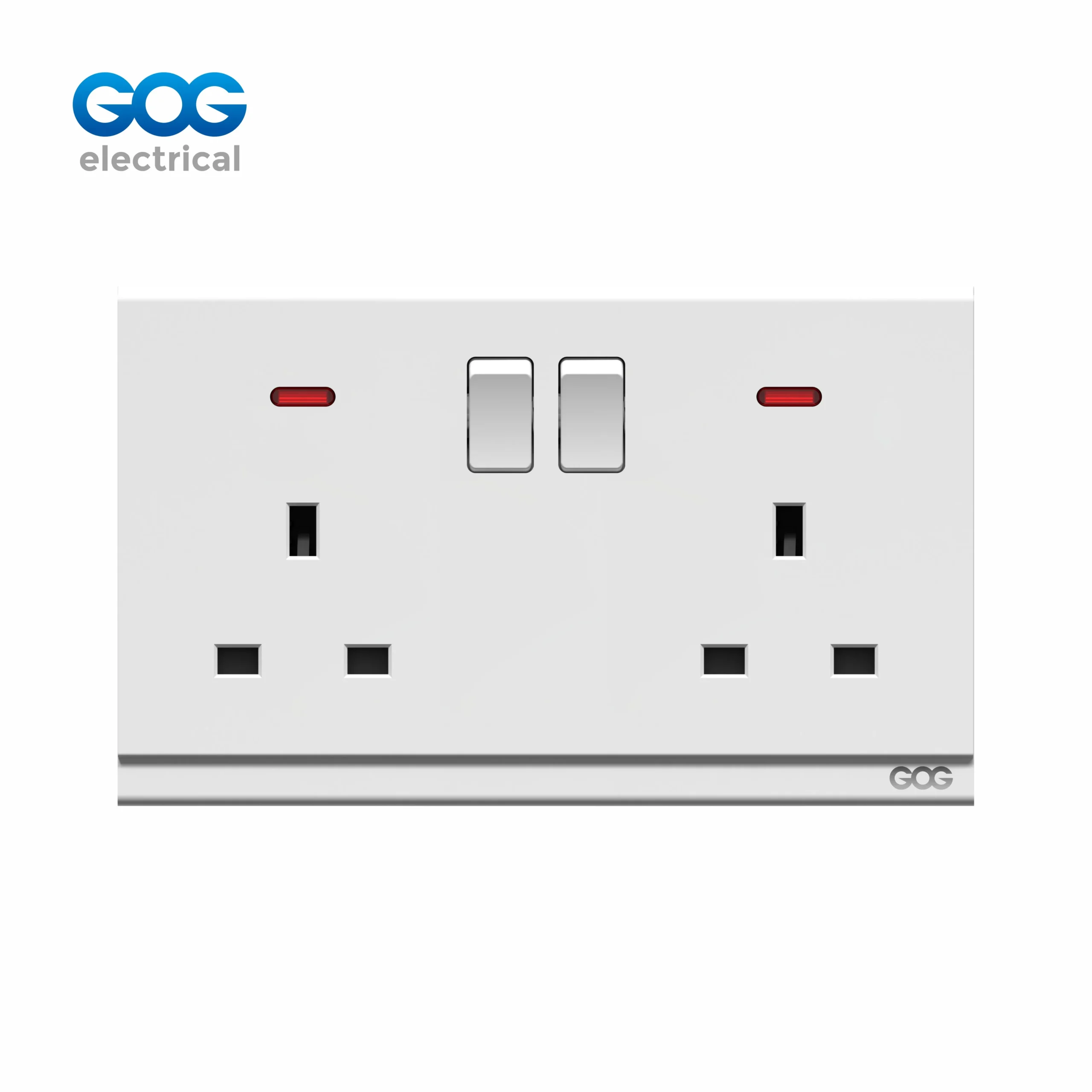 R16408 2 gang switched socket