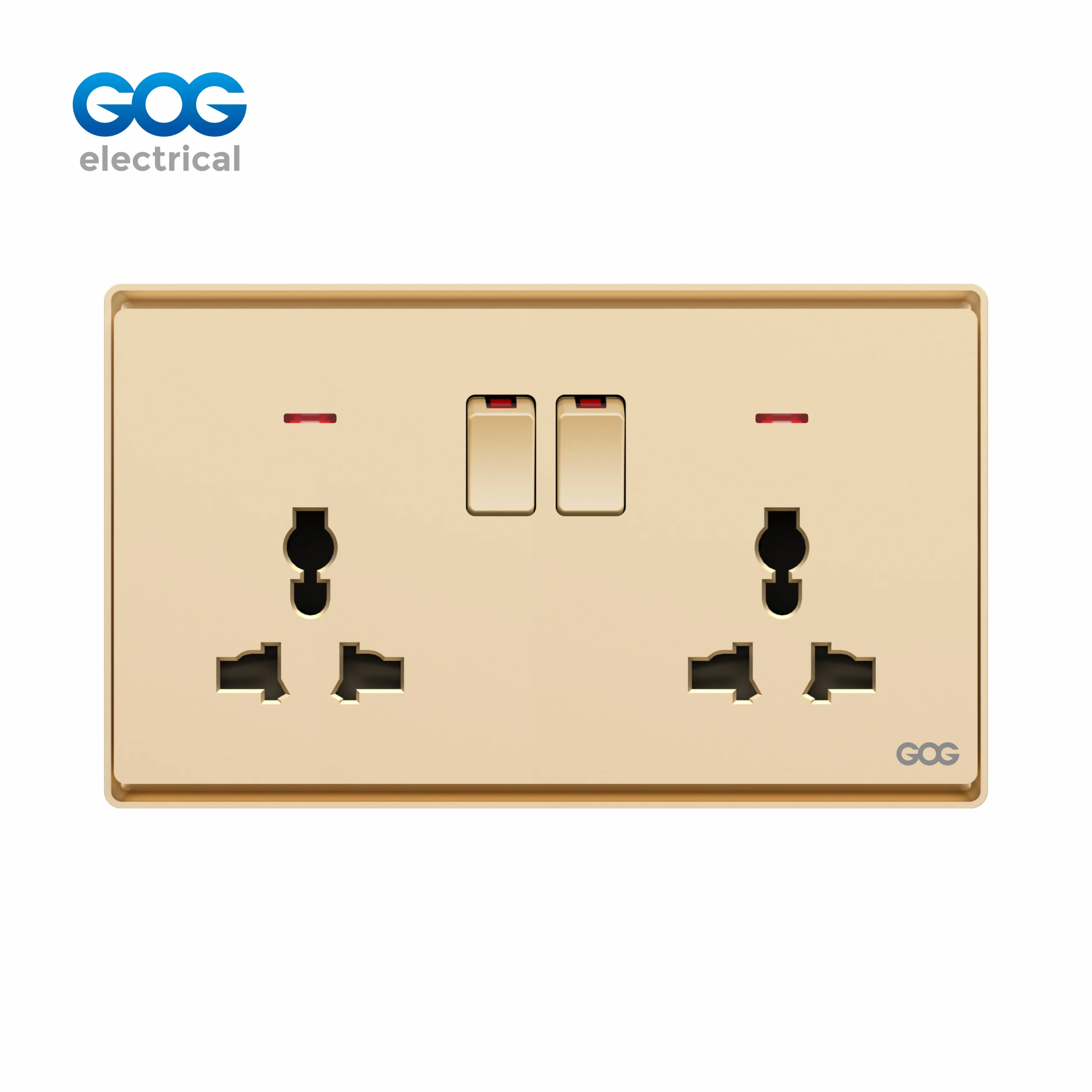 R30408M 2 gang MF switched socket R30408M 2 gang MF switched socket