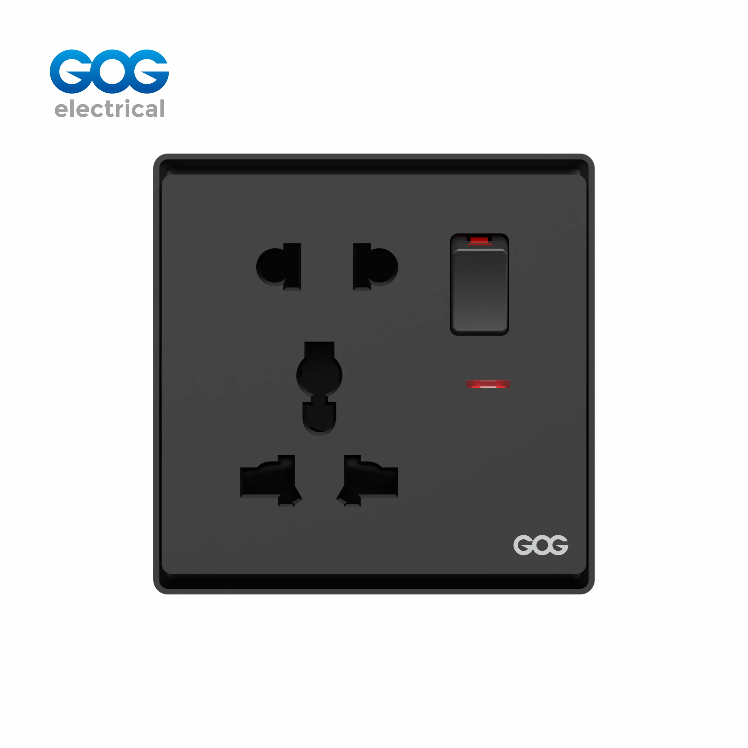 R30 Series 1 Gang 5 Pin MF Switched Socket with Neon