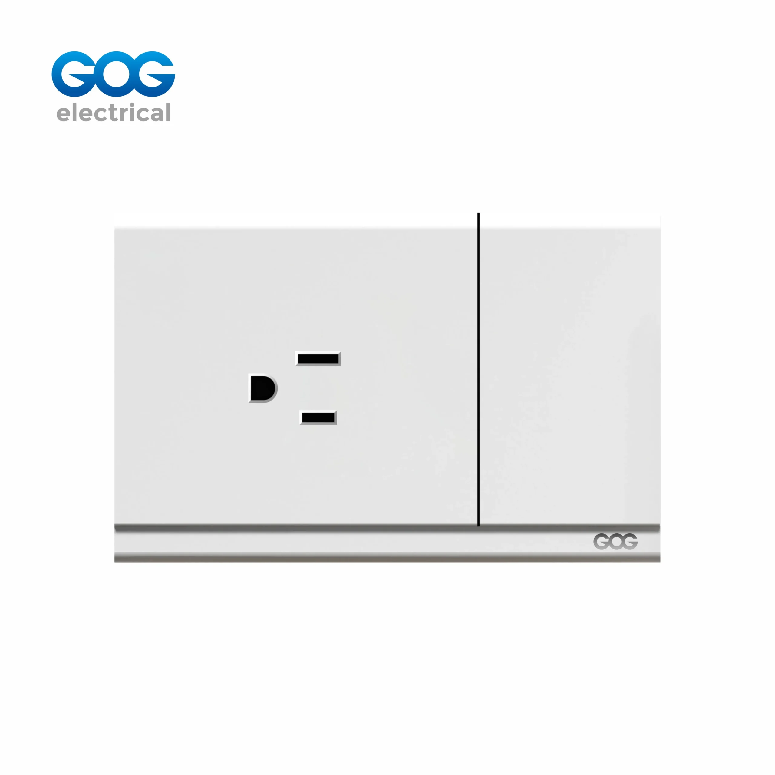 T-D Series 15A Chroming Switched Socket with 3P Socket
