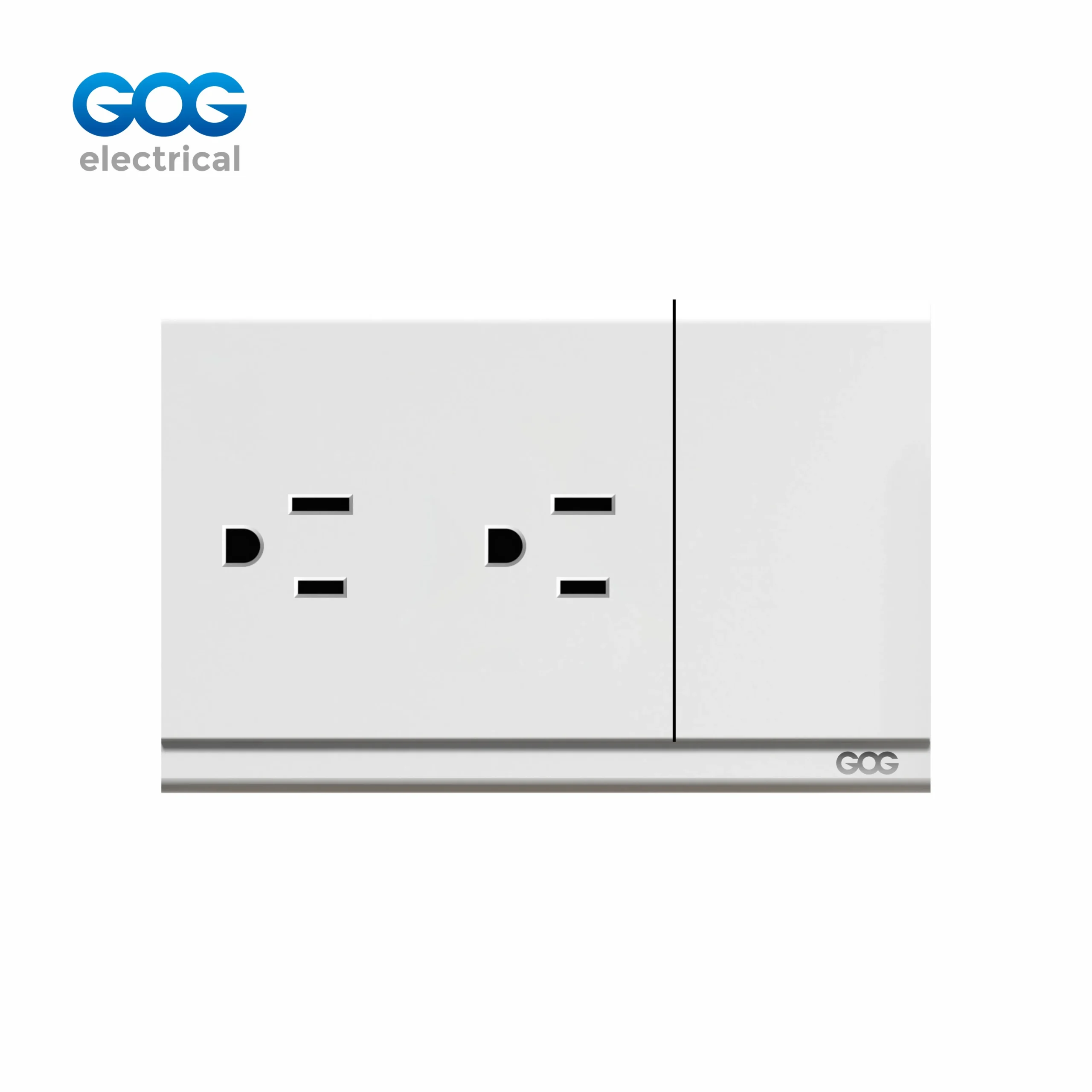 T-D Series 15A Chroming Switched Socket with Duplex 3P Socket T-D Series 15A Chroming Switched Socket with Duplex 3P Socket