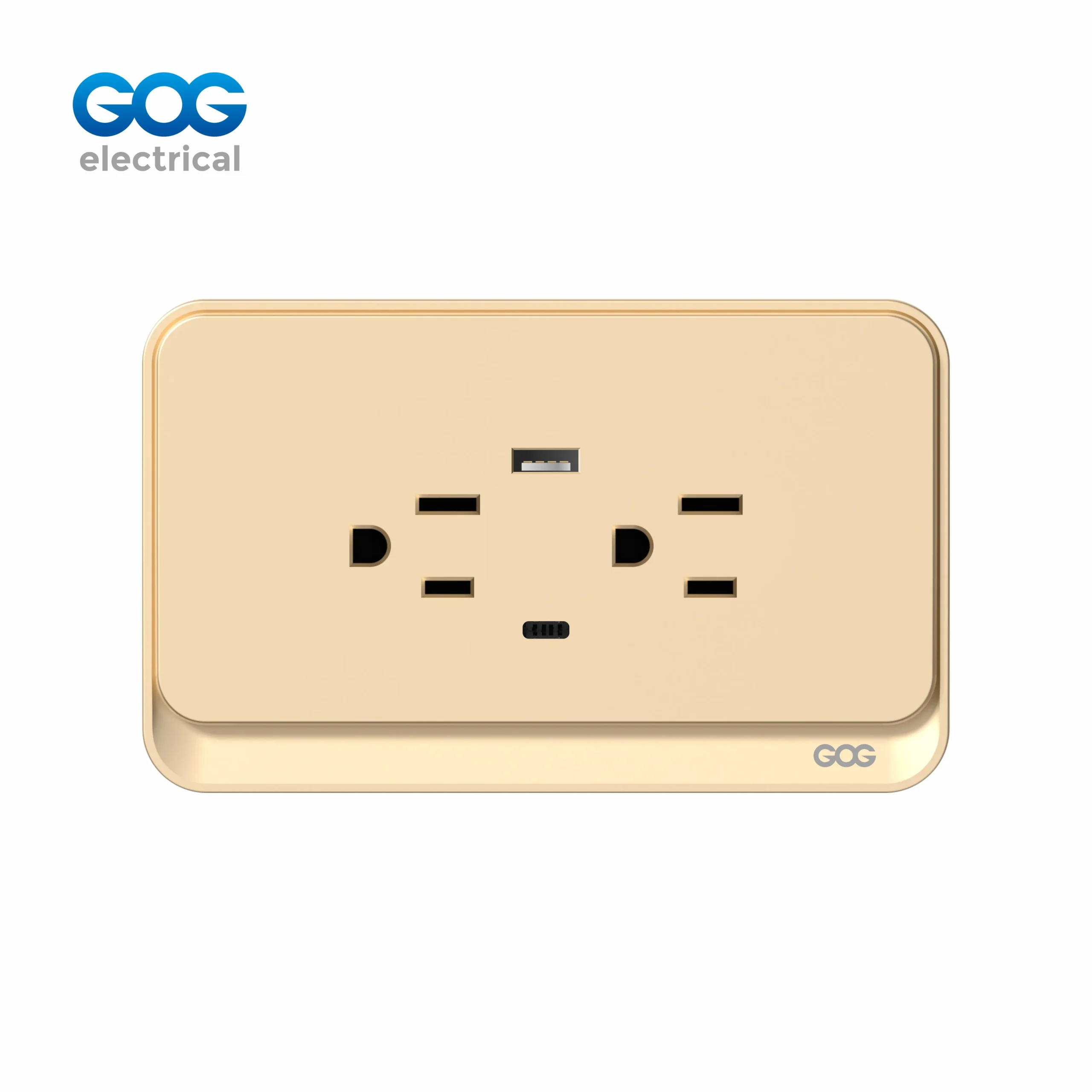 TCM65UC duplex 3P socket with USB-C TCM65UC duplex 3P socket with USB-C