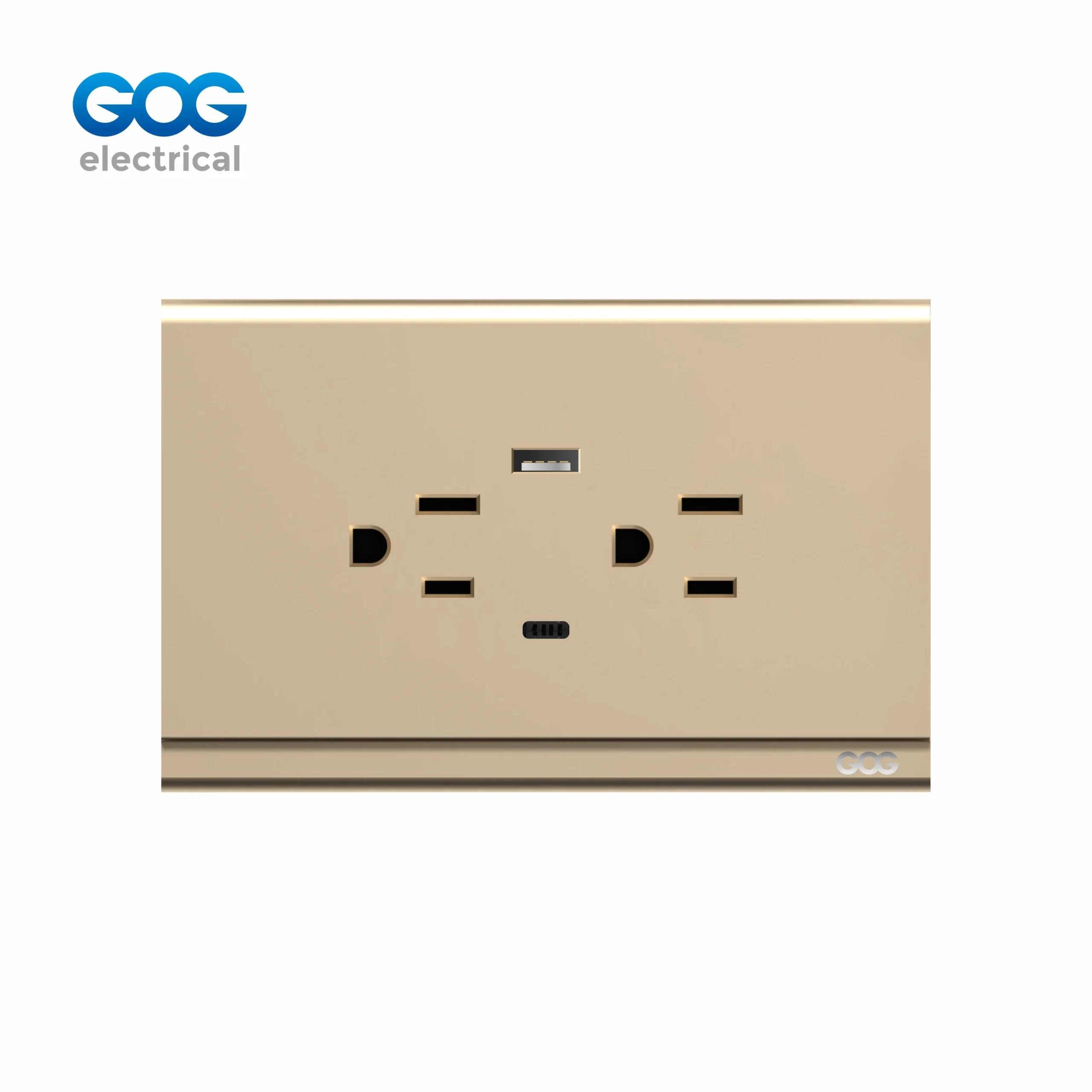TDM65UC duplex 3P socket with USB-C