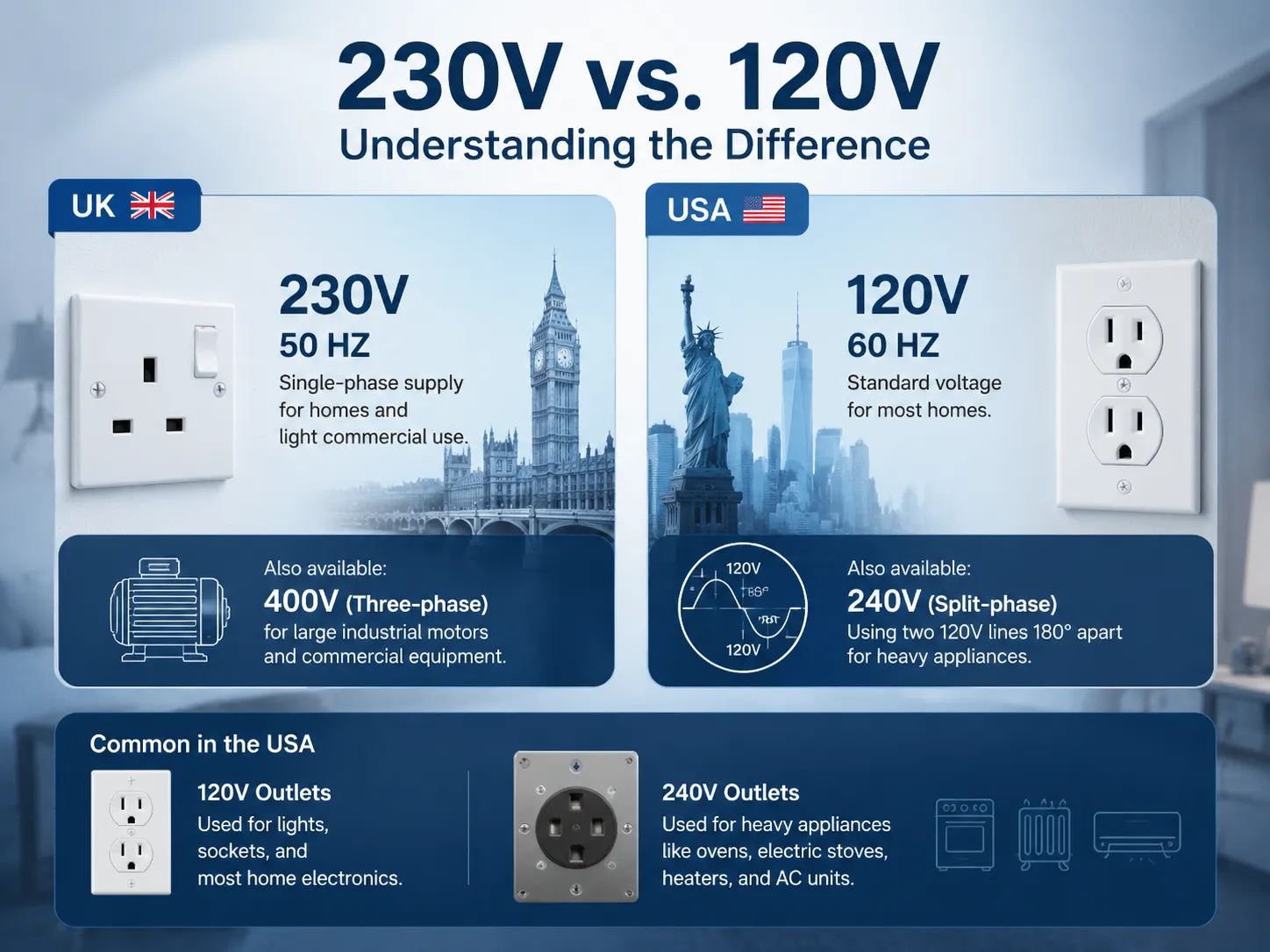 The Numbers 230V vs 120V