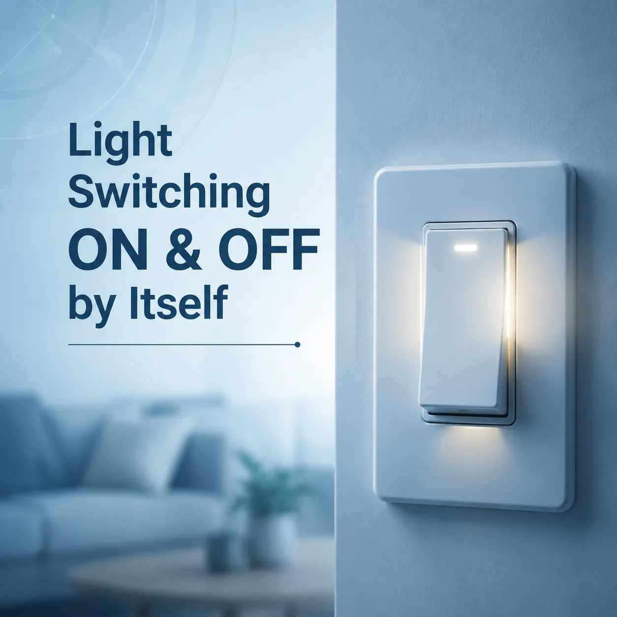 light switching on and off by itself