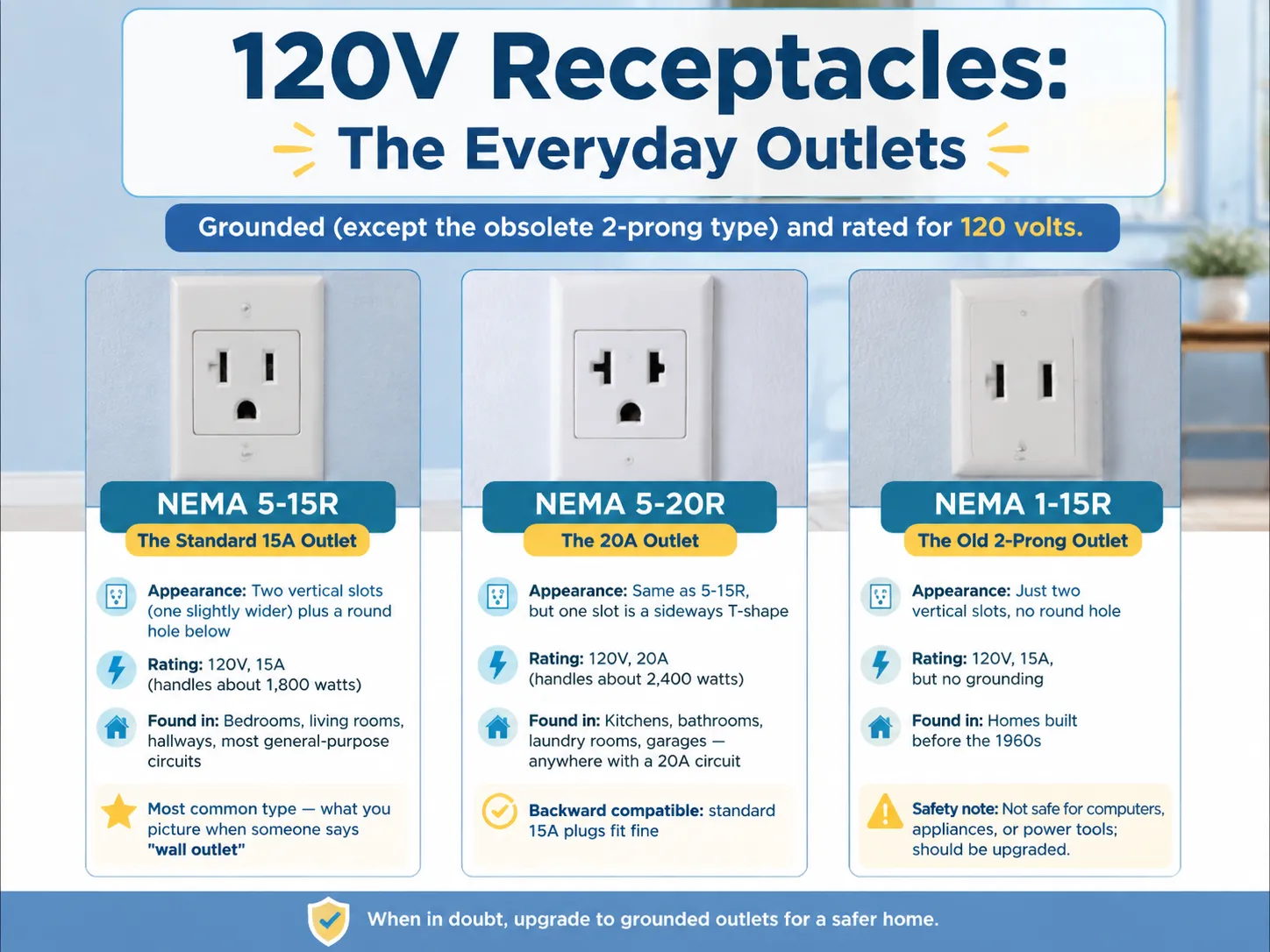 120V Receptacles: The Everyday Outlets