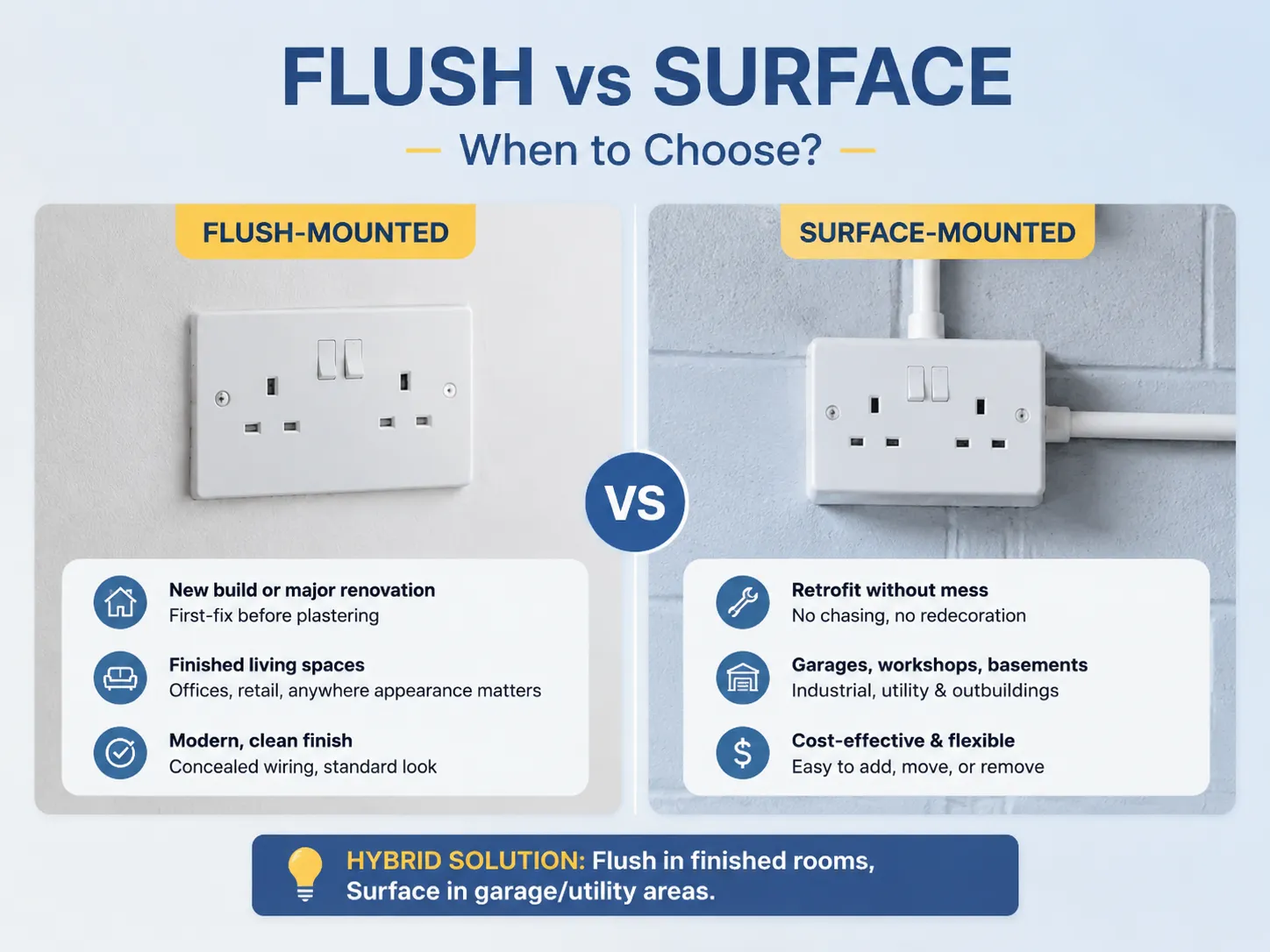 When to Choose Flush vs Surface