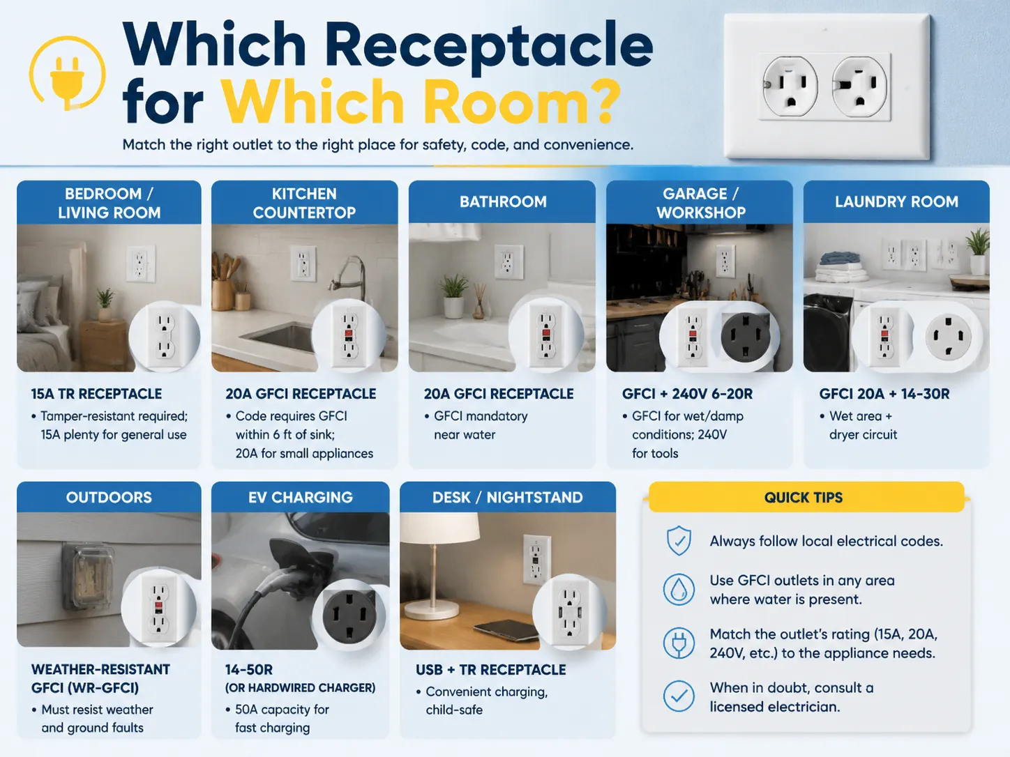 Which Receptacle for Which Room