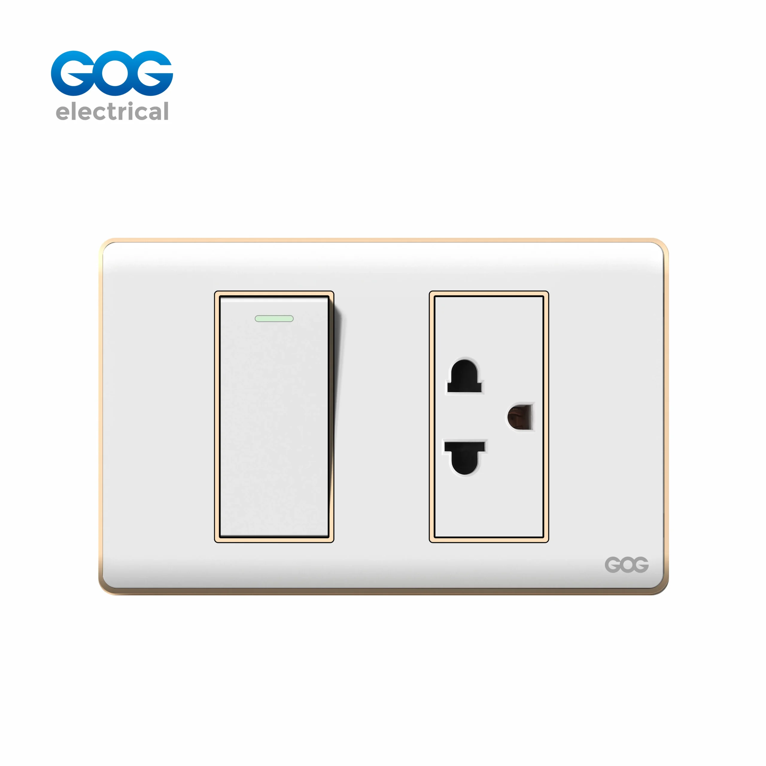 A30 Chromed PC Switch with Thai 3 Pin Socket