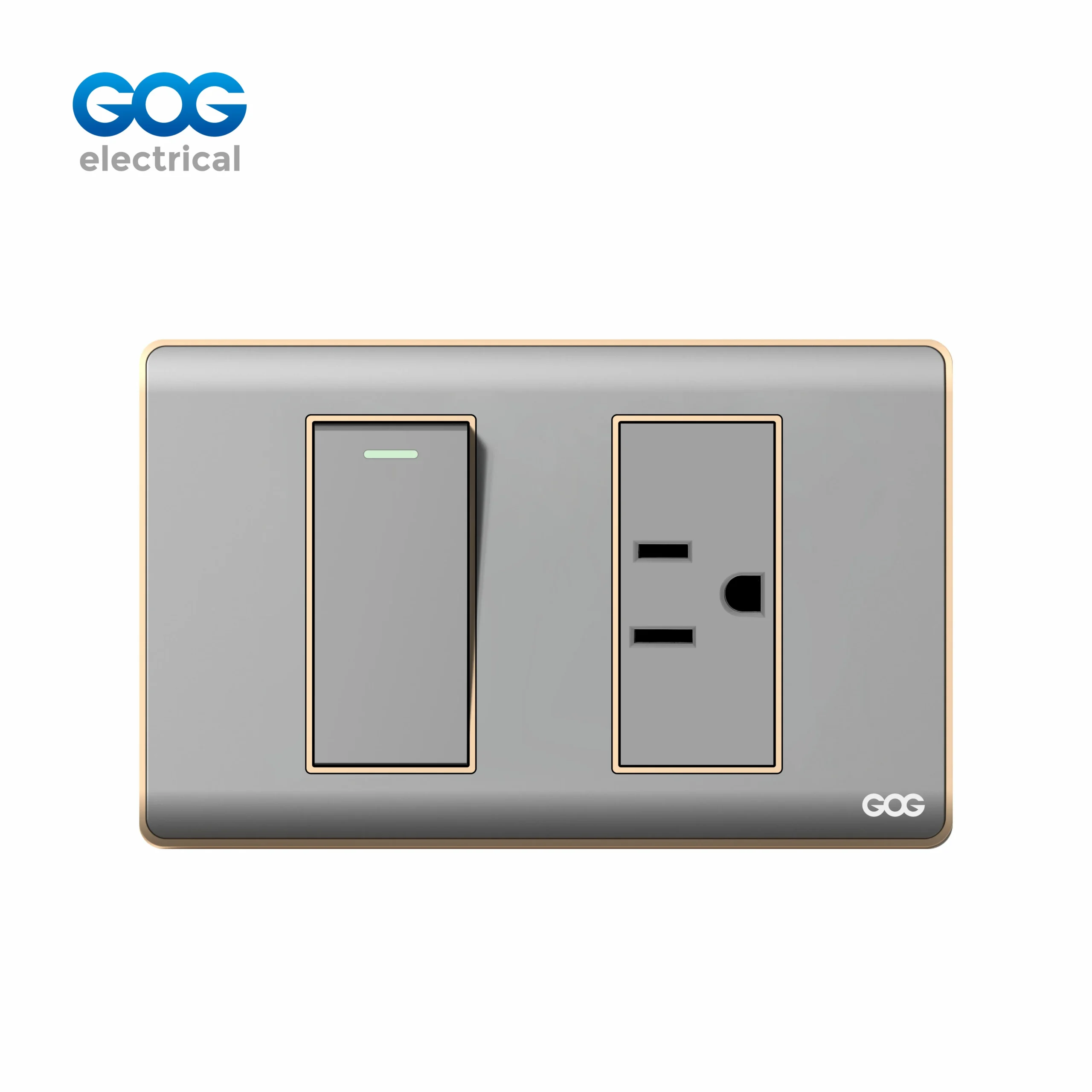 A30 Chromed PC Switch with US 3 Pin Socket-2