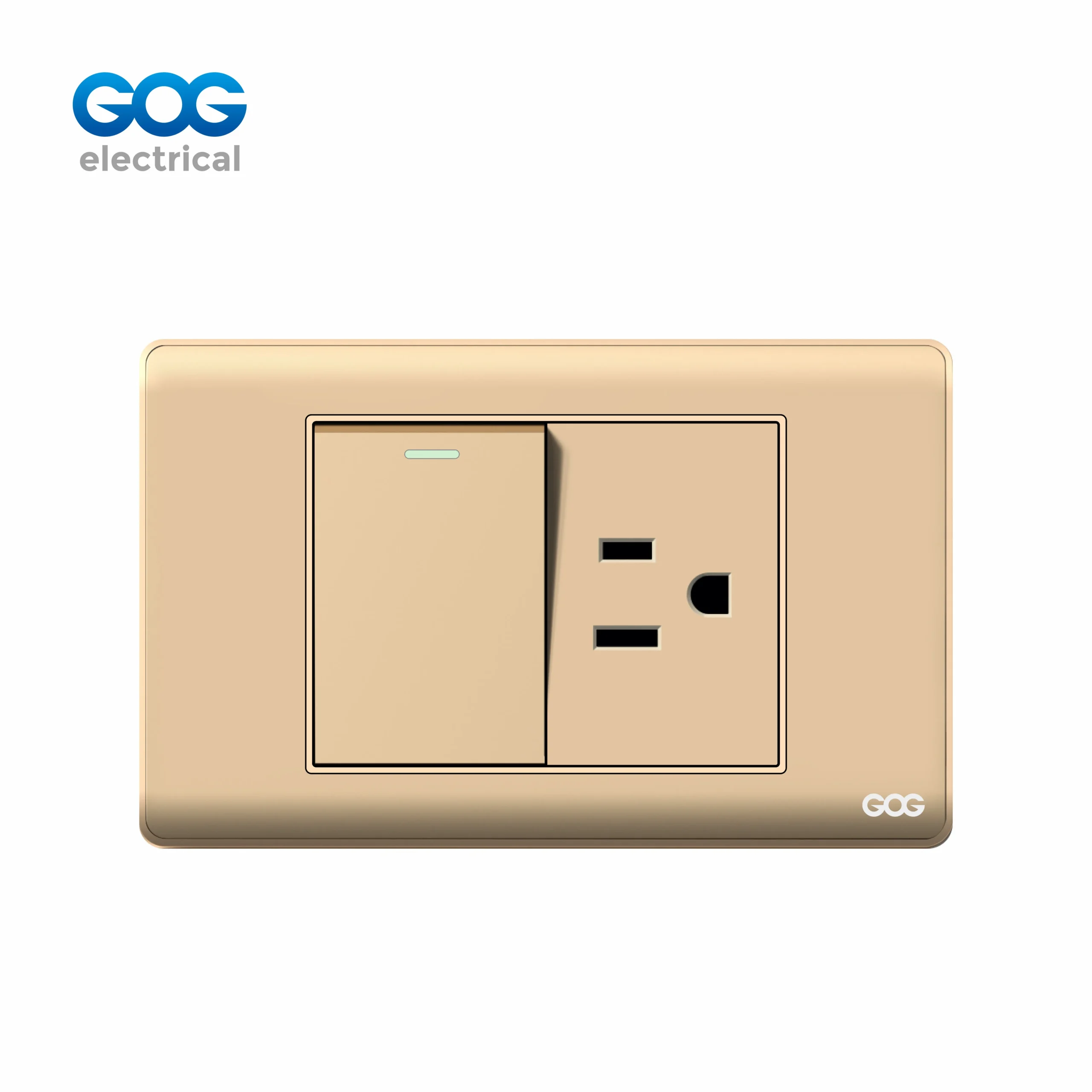 A30 Chromed PC Switch with US 3 Pin Socket-5