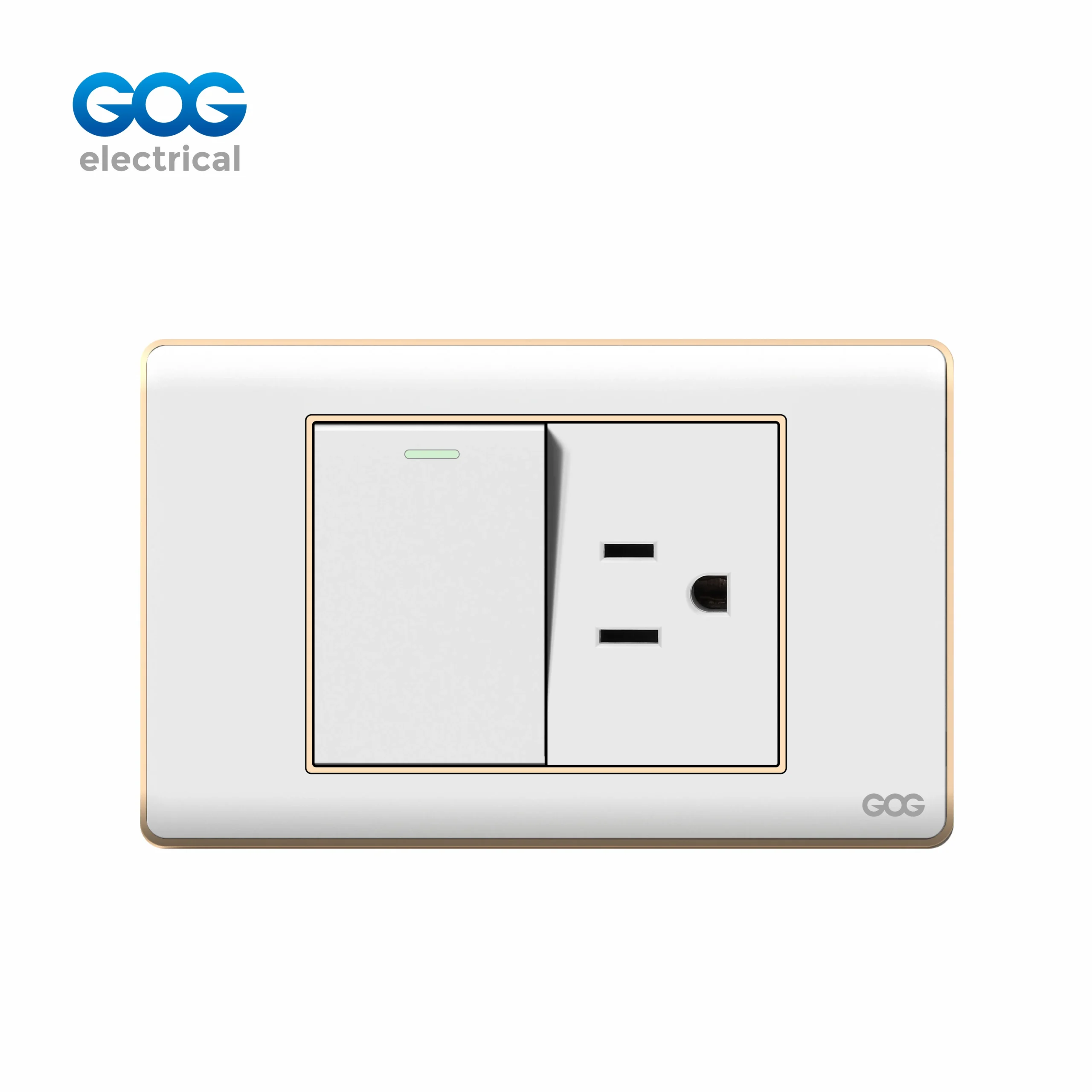 A30 Chromed PC Switch with US 3 Pin Socket