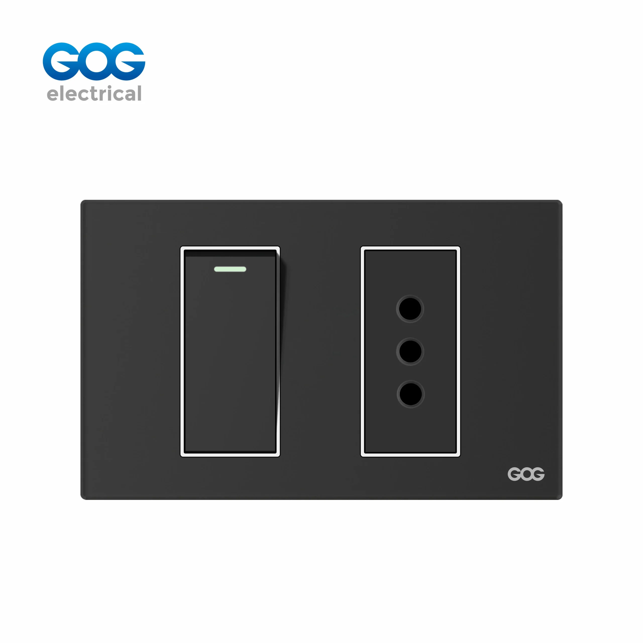 A40 Glass Switch with Italian Socket -2