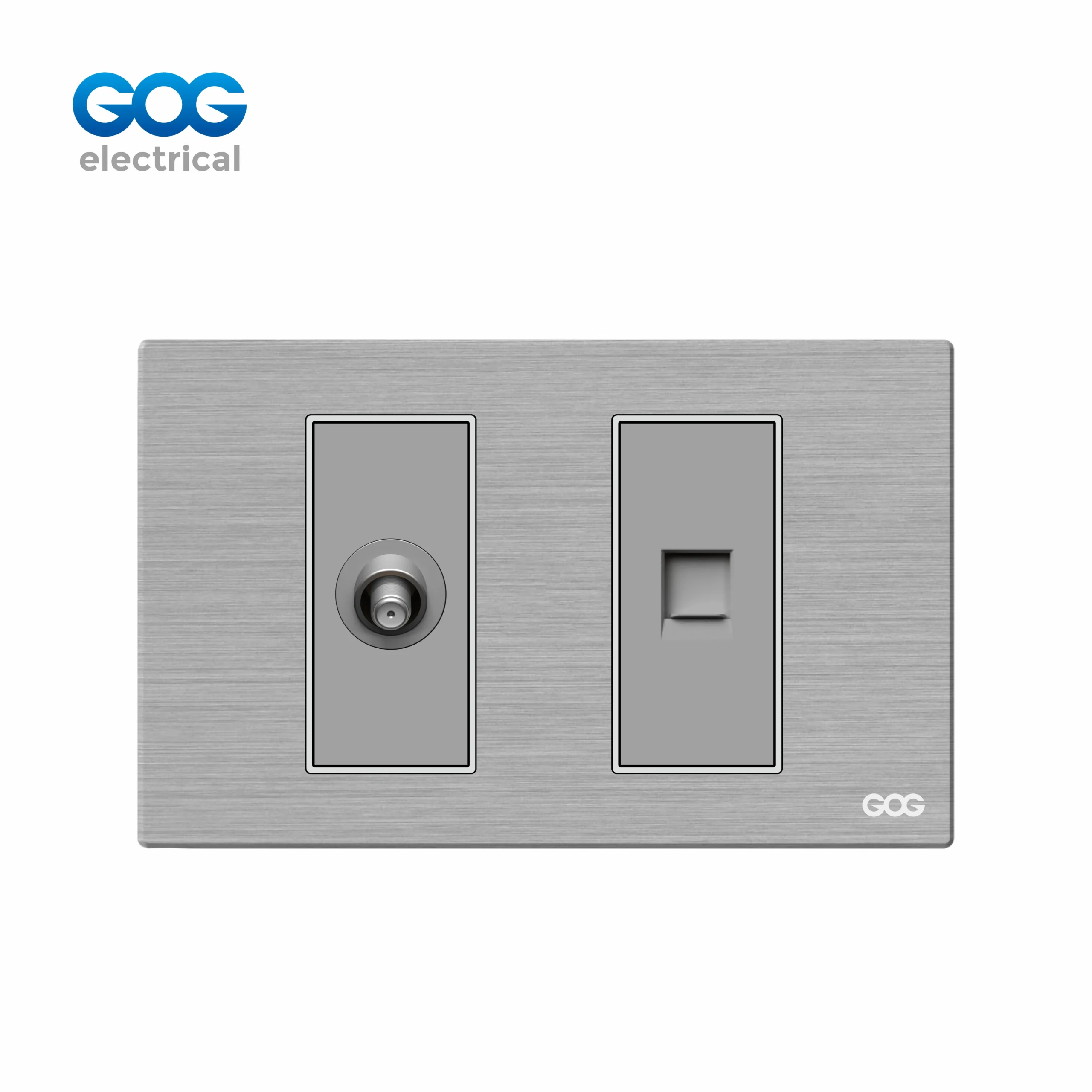A41 Aluminum Satellite TV Data Socket Metal Multimedia Plate