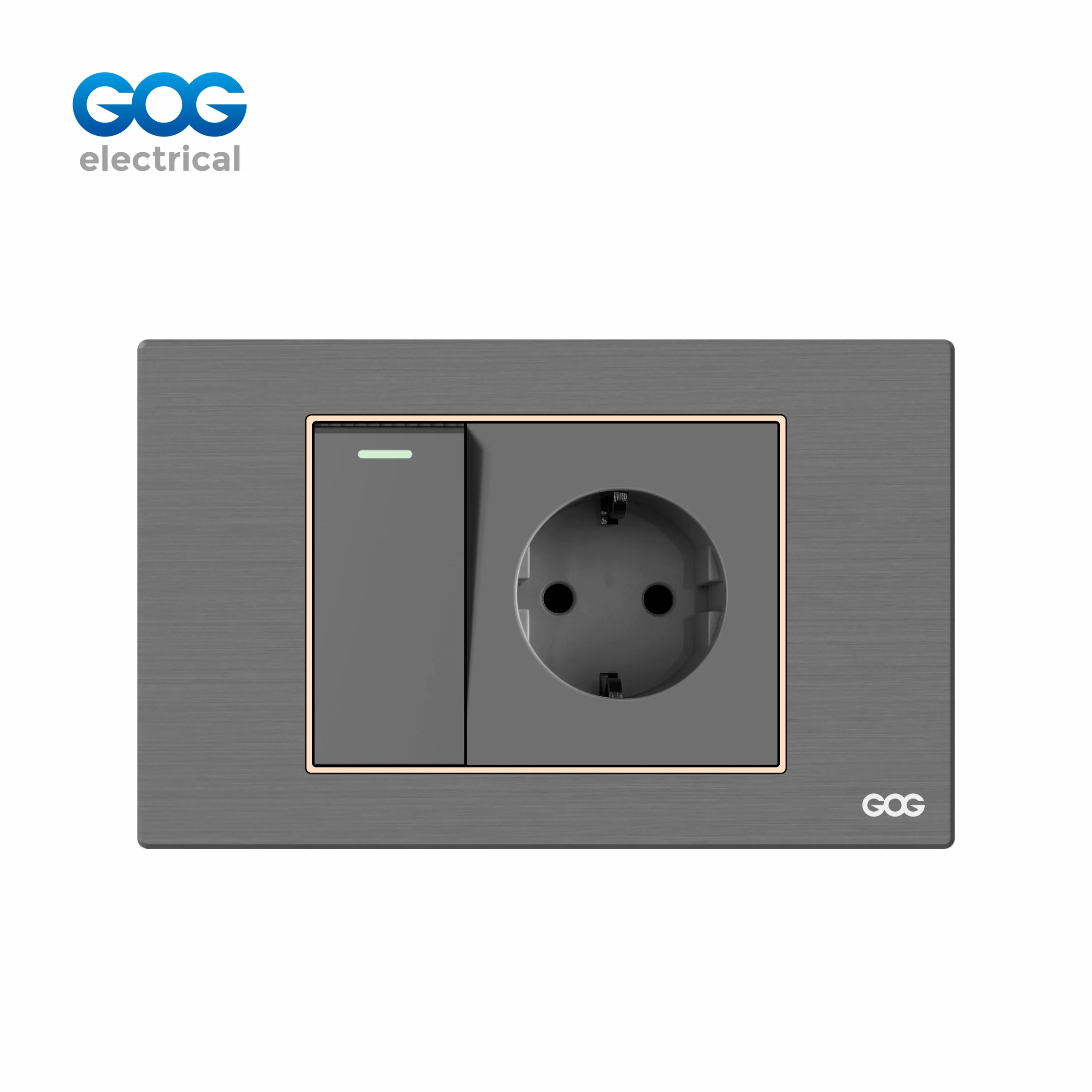 A41 Aluminum Switch with European Socket (1)