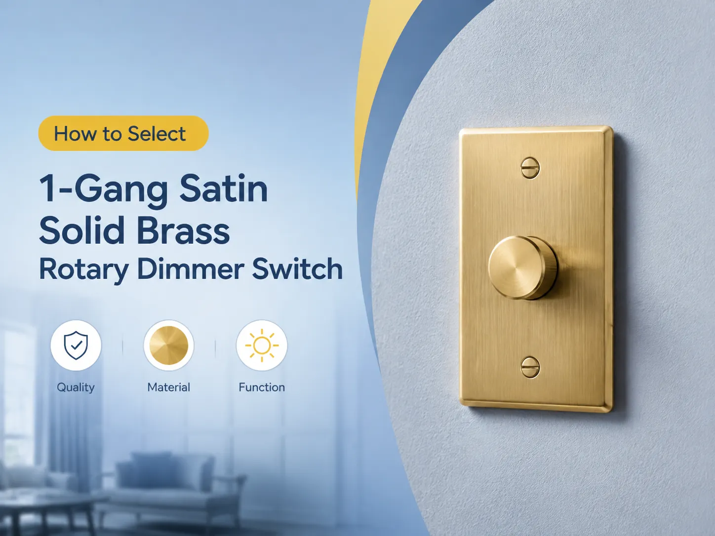 Cómo Seleccionar un Interruptor Dimmer Rotativo de Latón Macizo Satinado de 1-Gang